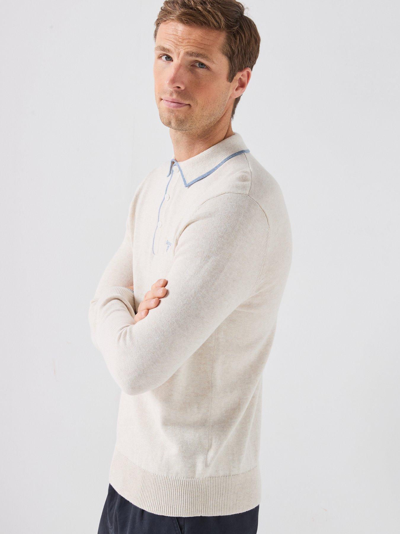 Image 6 of 6 of Barbour Taunton Knitted Polo Shirt - White