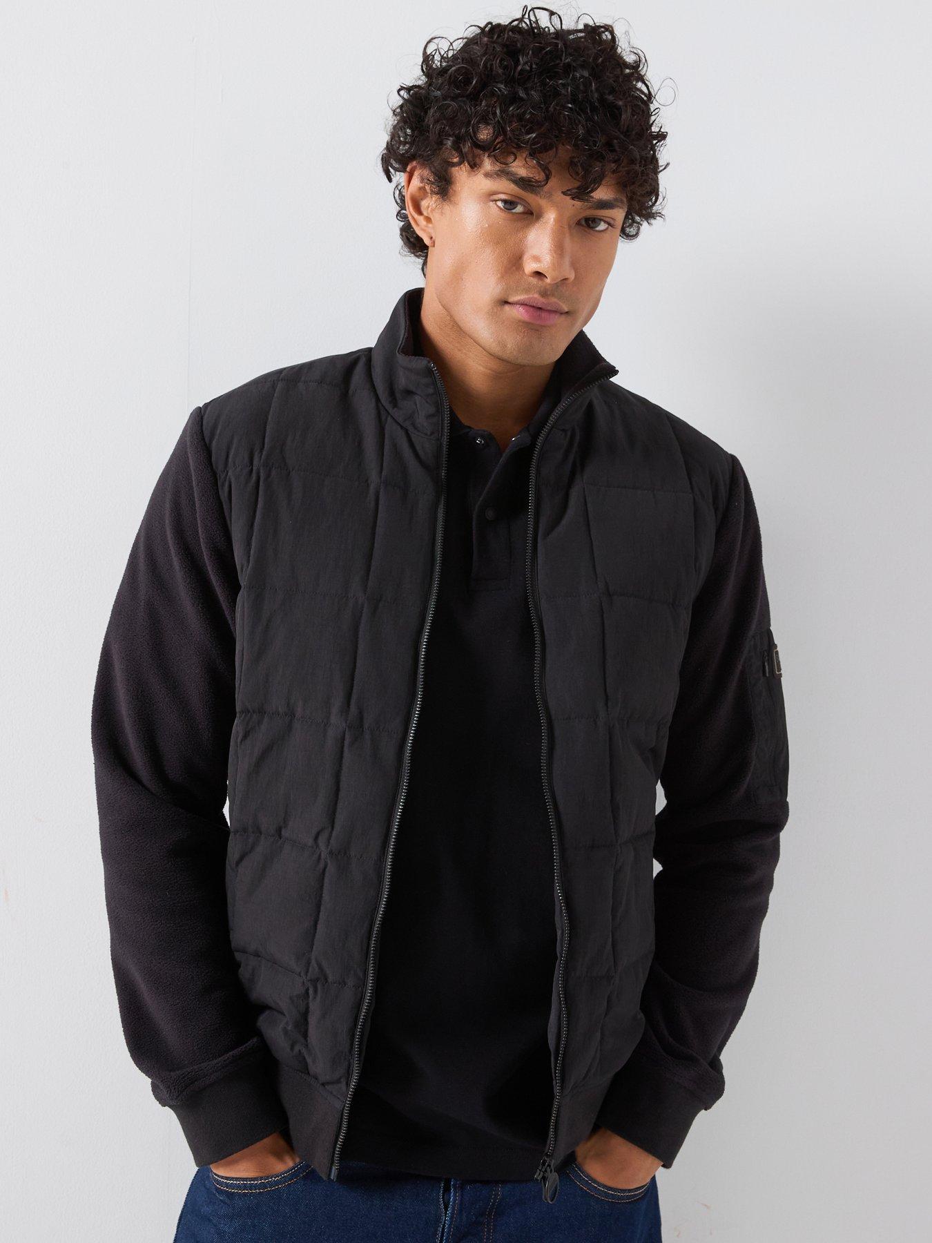 Image 1 of 6 of Barbour International Burnhope Quilted Sweat - Black