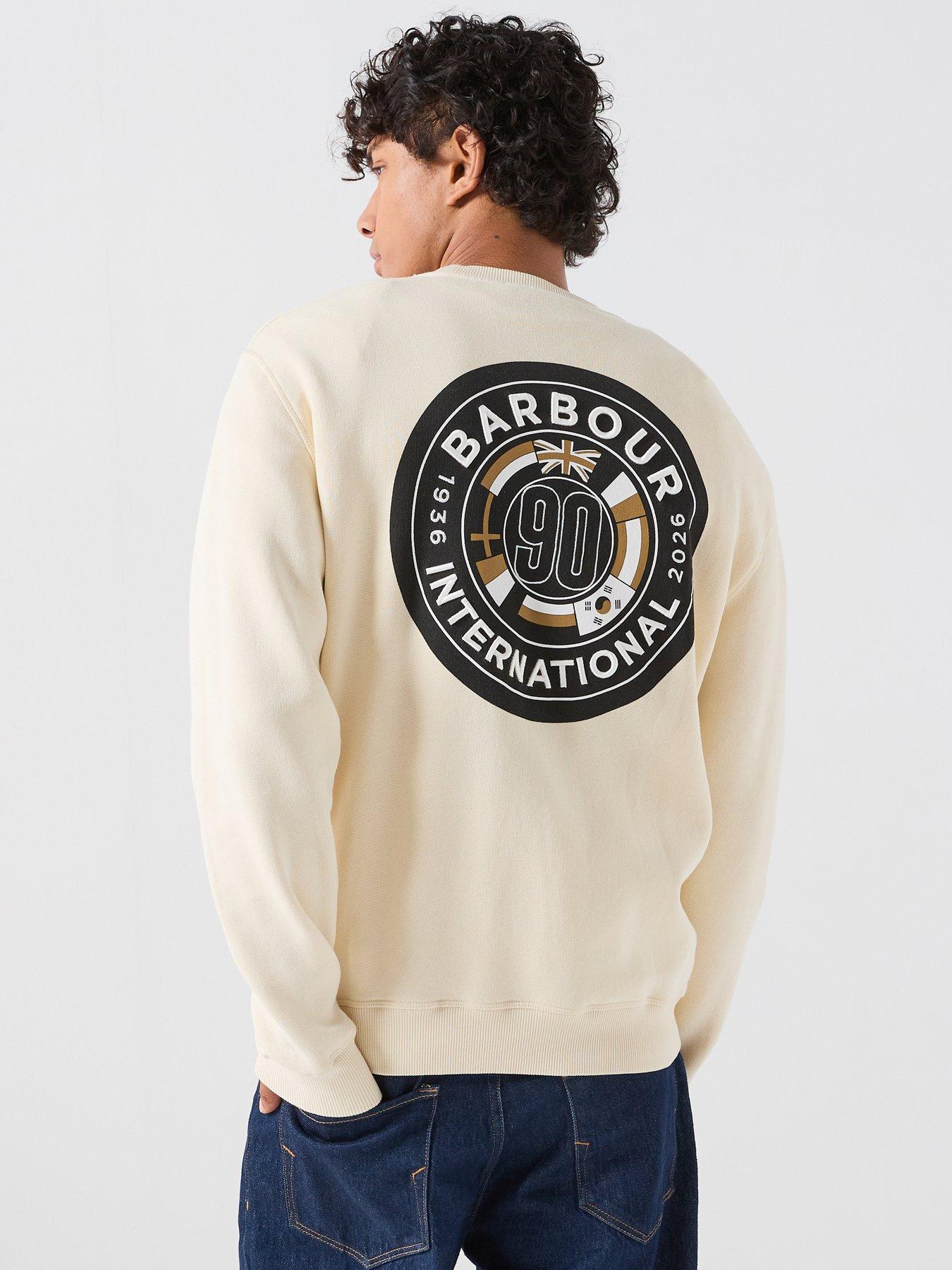Barbour International International 90Th Anniversary Back Graphic Sweatshirt - Cream