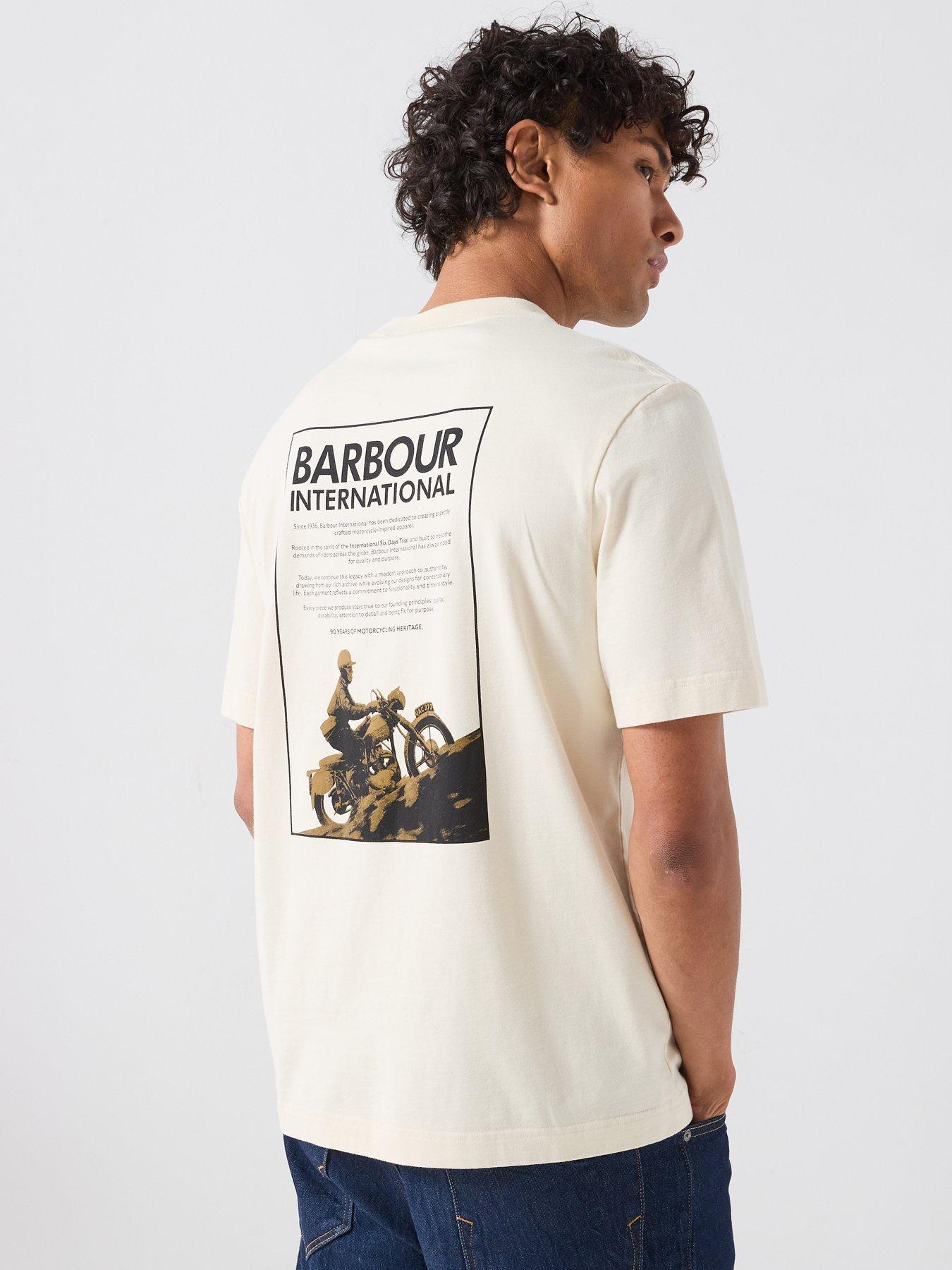 Barbour International International 90Th Anniversary Back Graphic Relaxed T-Shirt - Cream