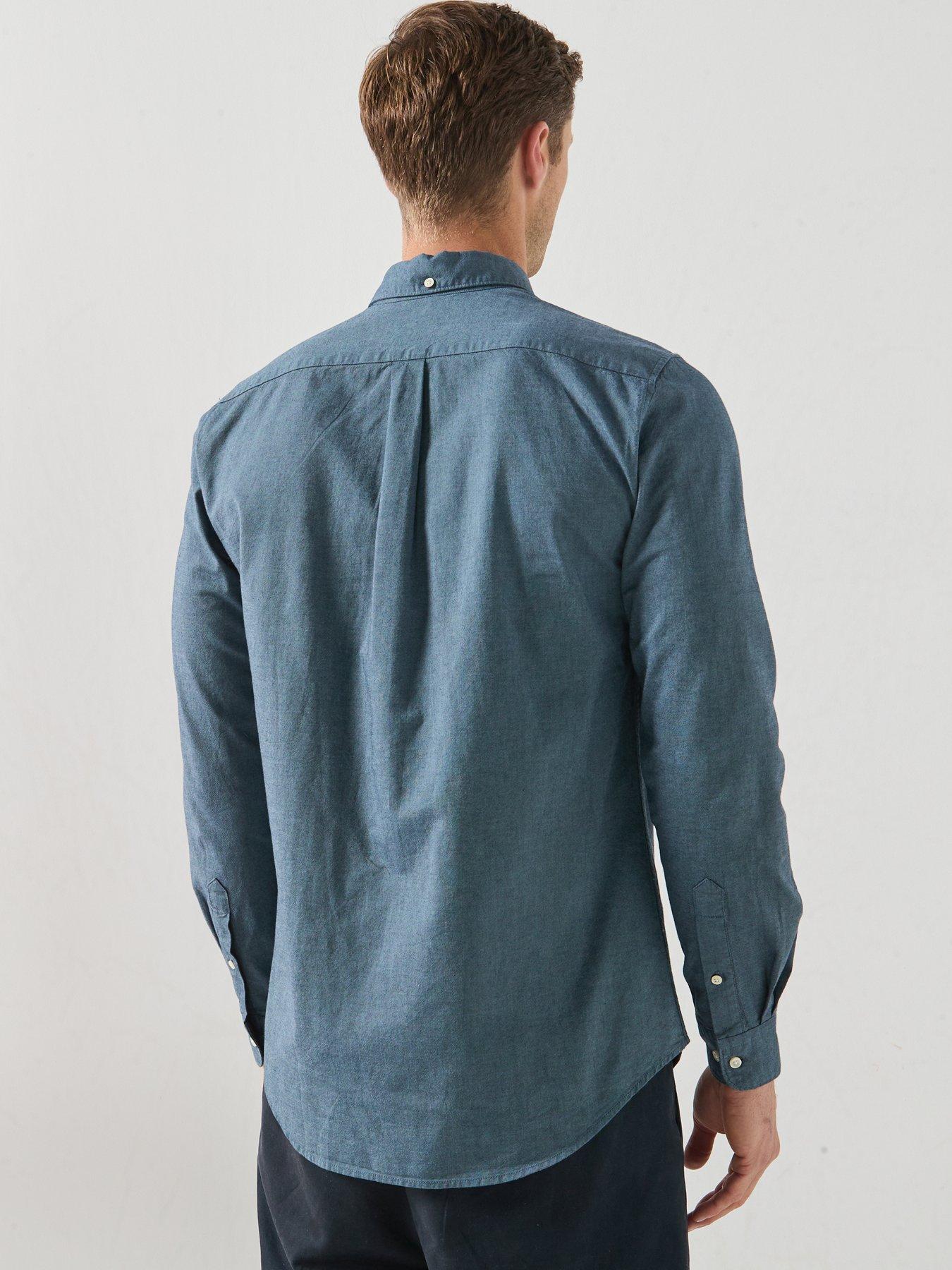 Image 2 of 5 of Barbour Marsden Tailored Oxford Shirt - Light Blue