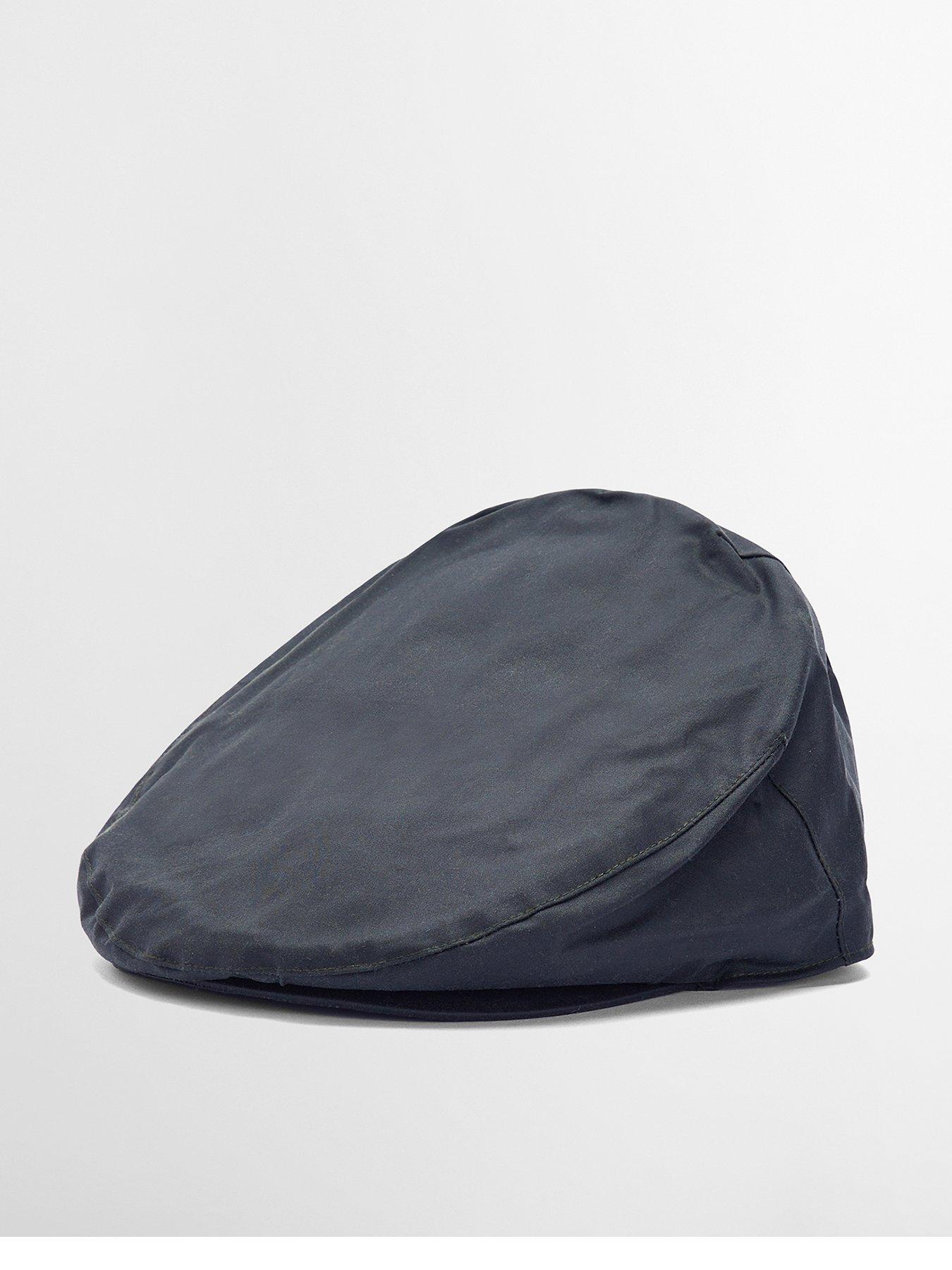 Barbour Men's Waxed Cotton Flat Cap - Navy