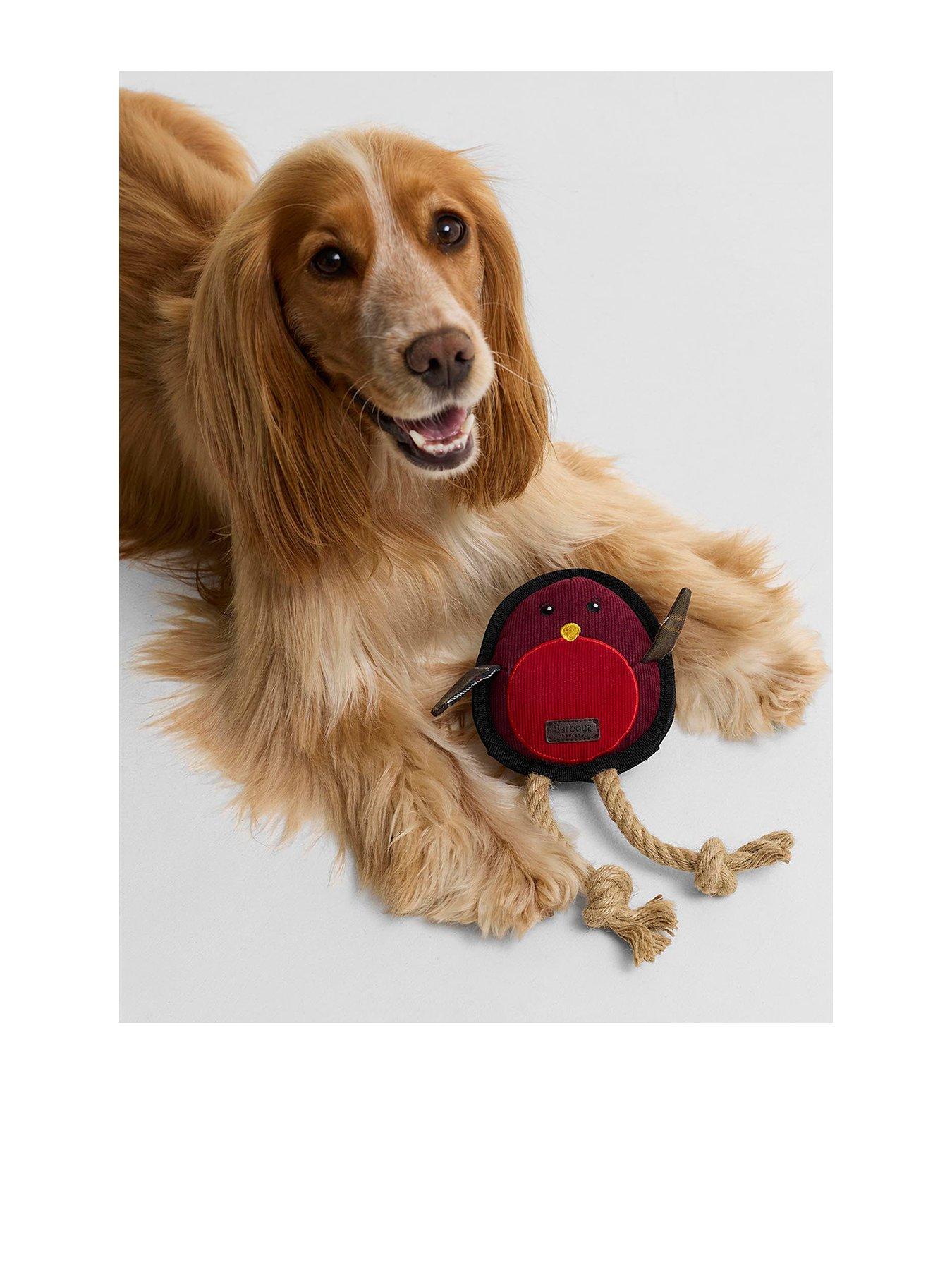 Image 1 of 4 of Barbour Dog Christmas Robin Toy - Brown