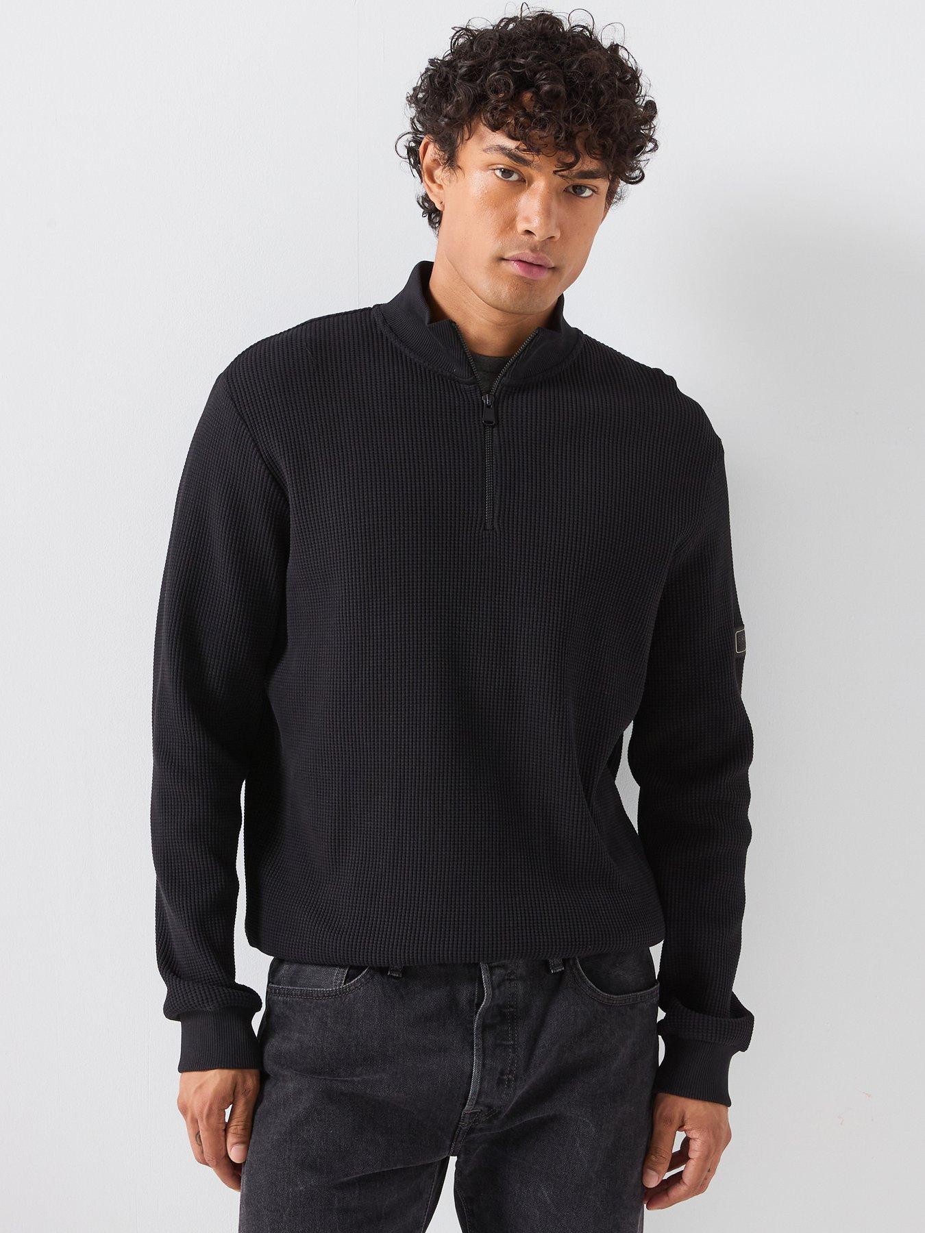 Barbour International Curve 1/4 Zip Sweat - Black