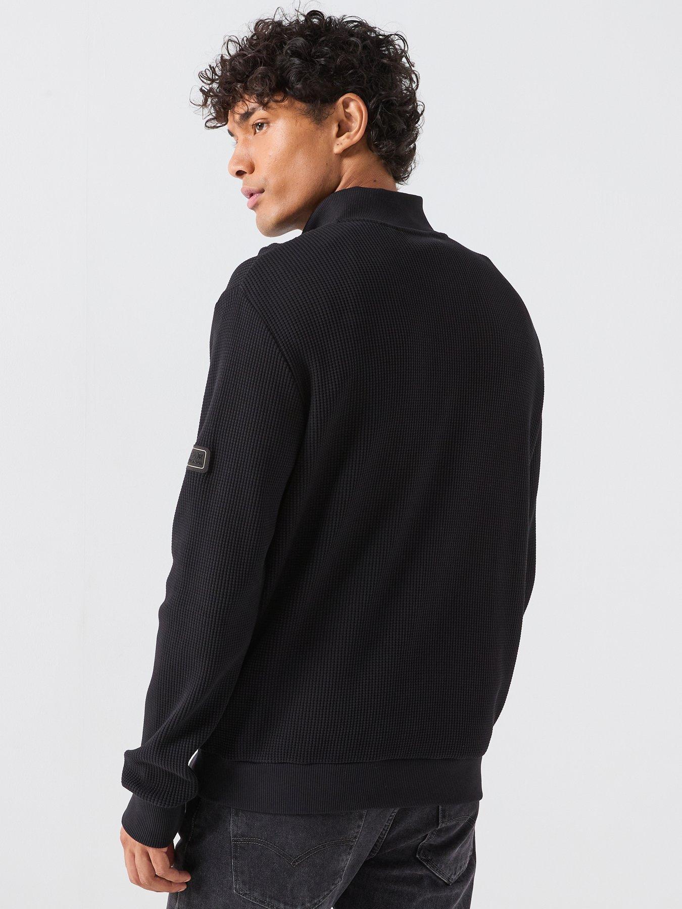 Image 2 of 6 of Barbour International Curve 1/4 Zip Sweat - Black