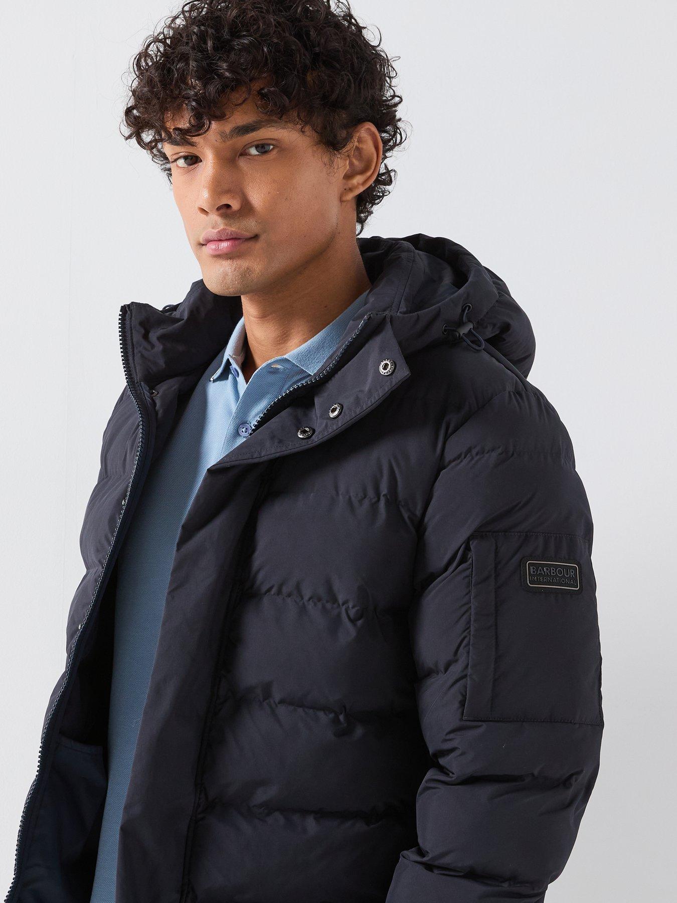 Image 4 of 6 of Barbour International Mens Daleson Hooded Padded Puffer Jacket - Navy