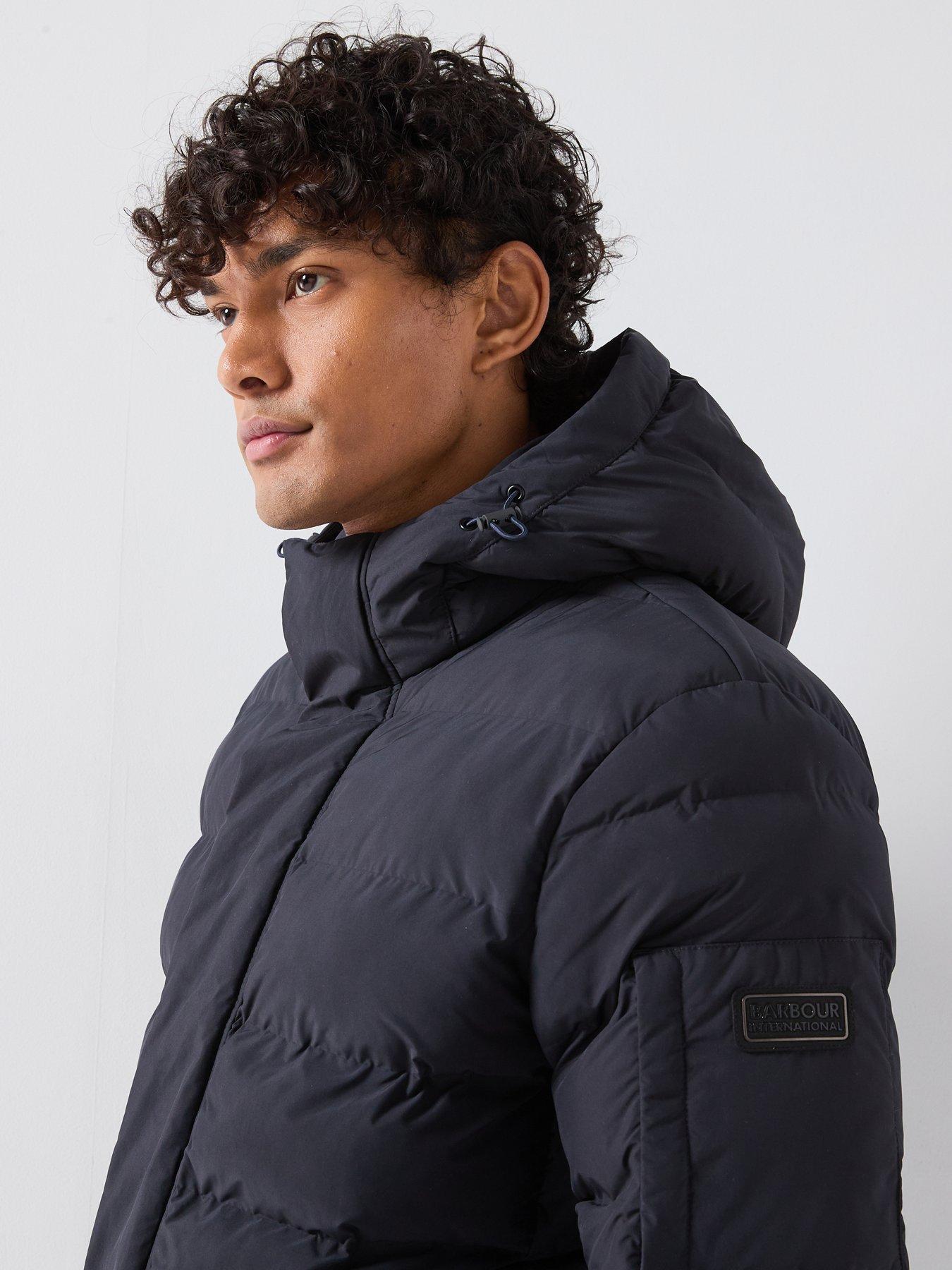 Image 5 of 6 of Barbour International Mens Daleson Hooded Padded Puffer Jacket - Navy