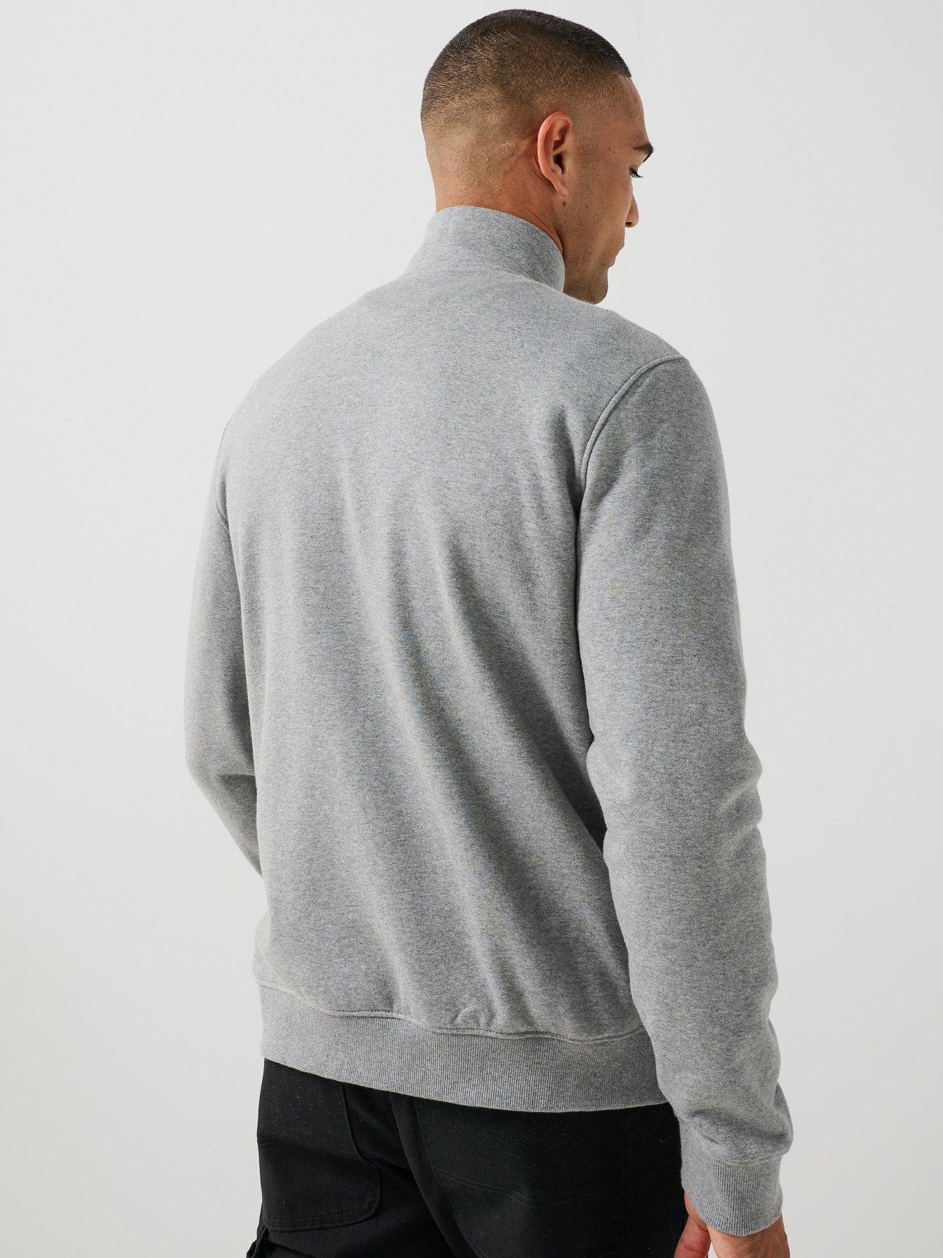 Image 2 of 6 of Barbour International Mens Half Zip Stand Collar Sweatshirt - Grey
