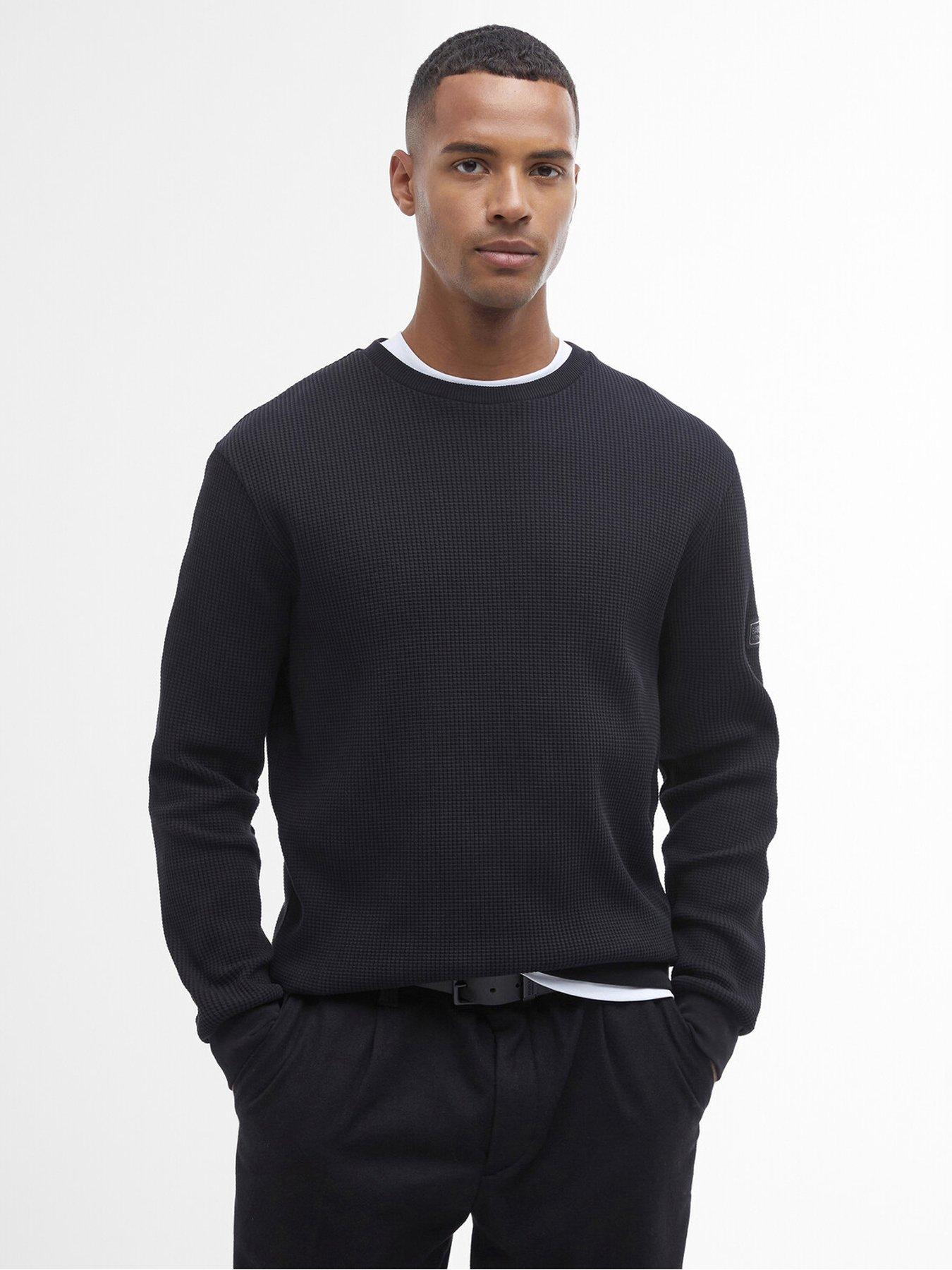 Barbour International Curve Textured Crew Sweatshirt - Black