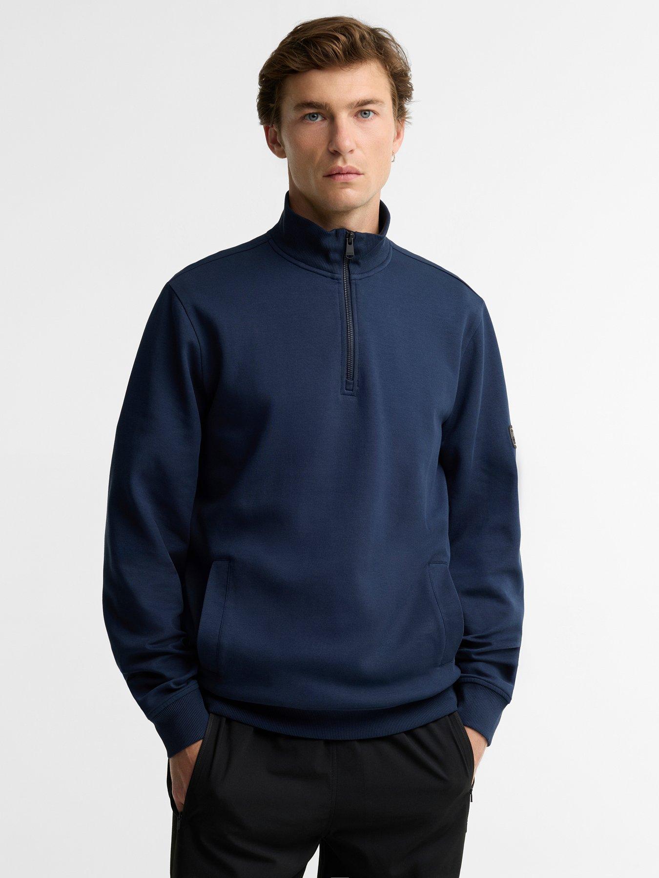 Barbour International International Ilford Interlock Funnel Neck Sweat - Navy