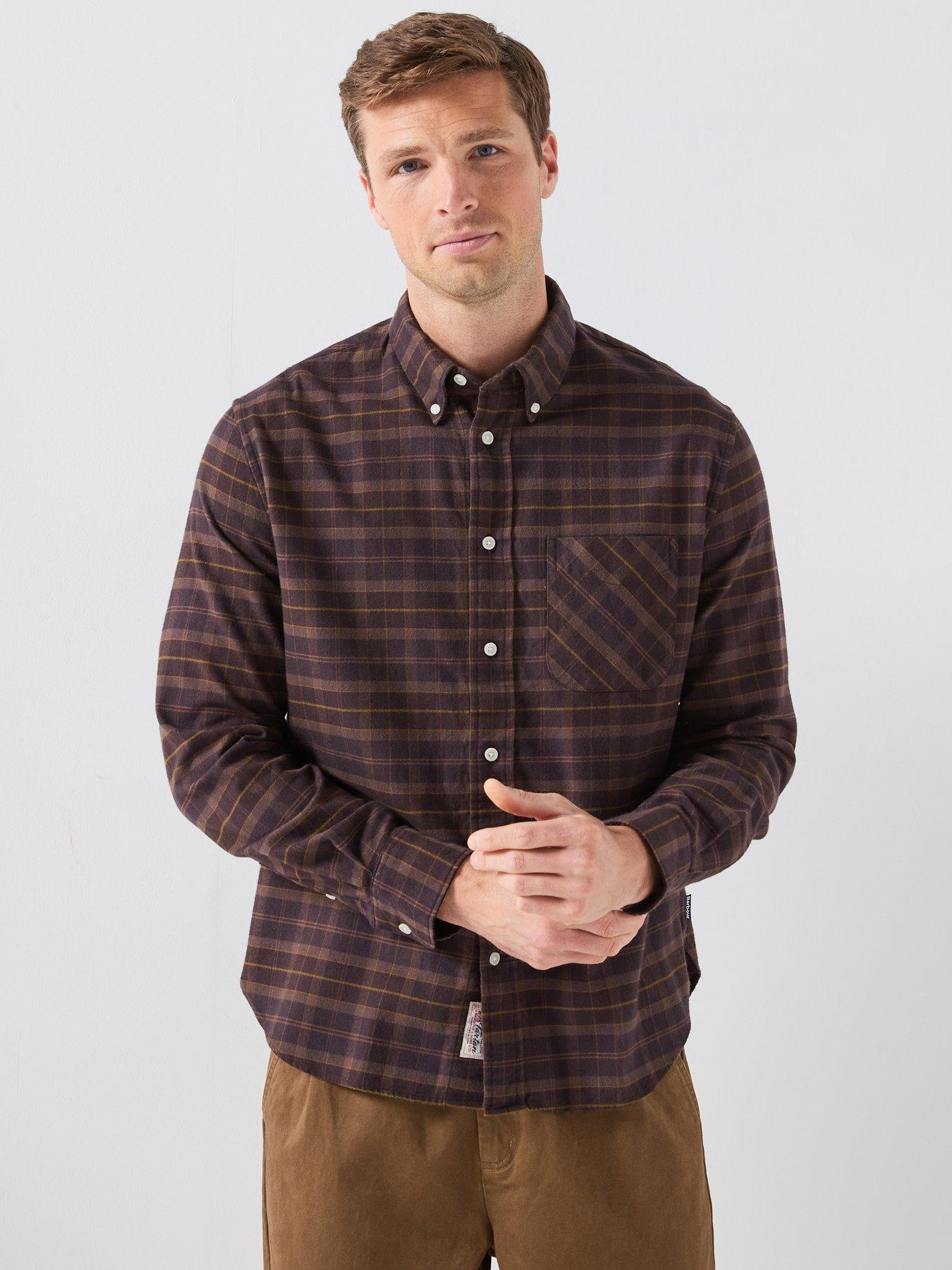 Image 1 of 6 of Barbour Mineral Tartan Regular Fit Shirt - Brown