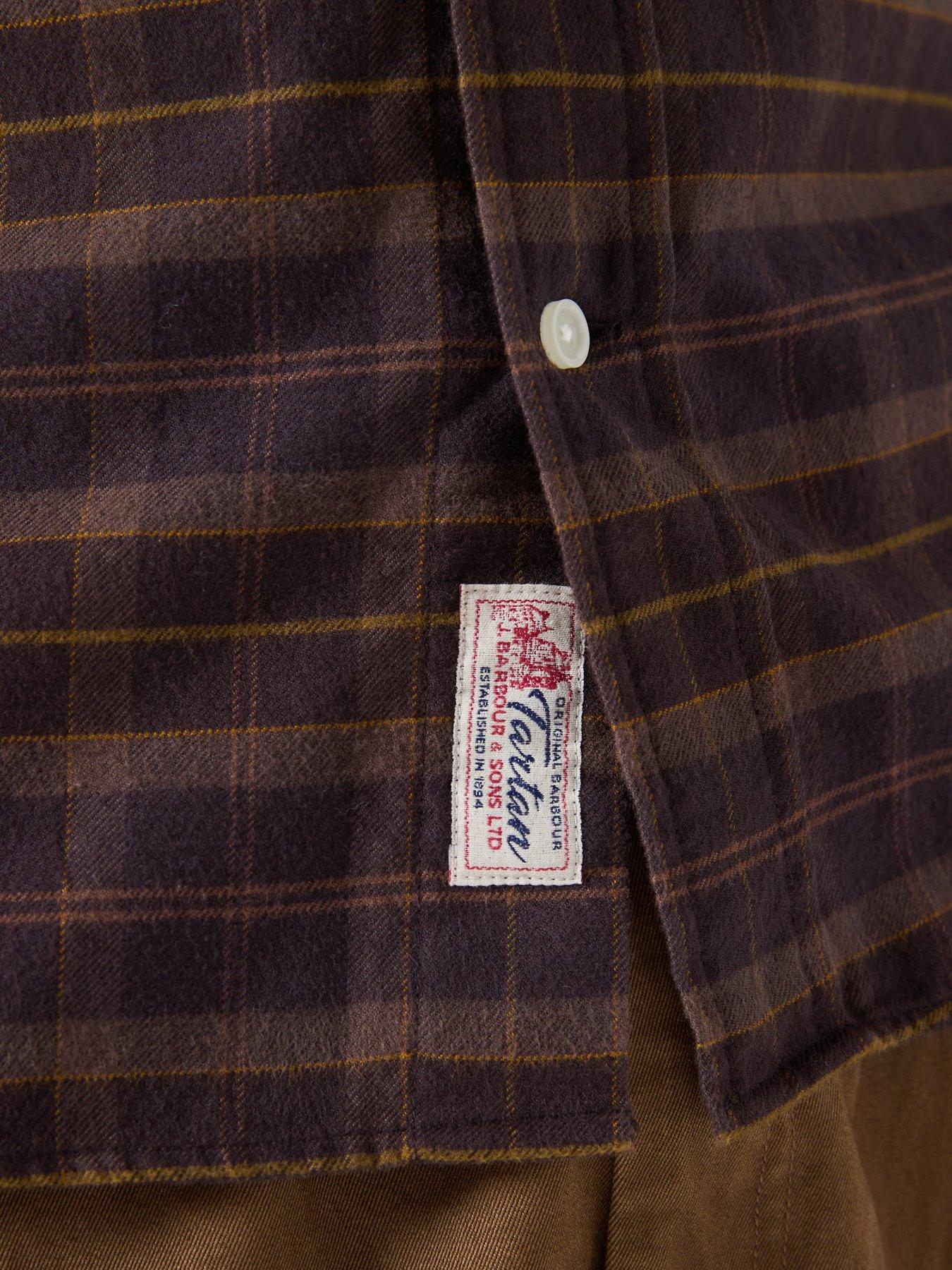 Image 4 of 6 of Barbour Mineral Tartan Regular Fit Shirt - Brown