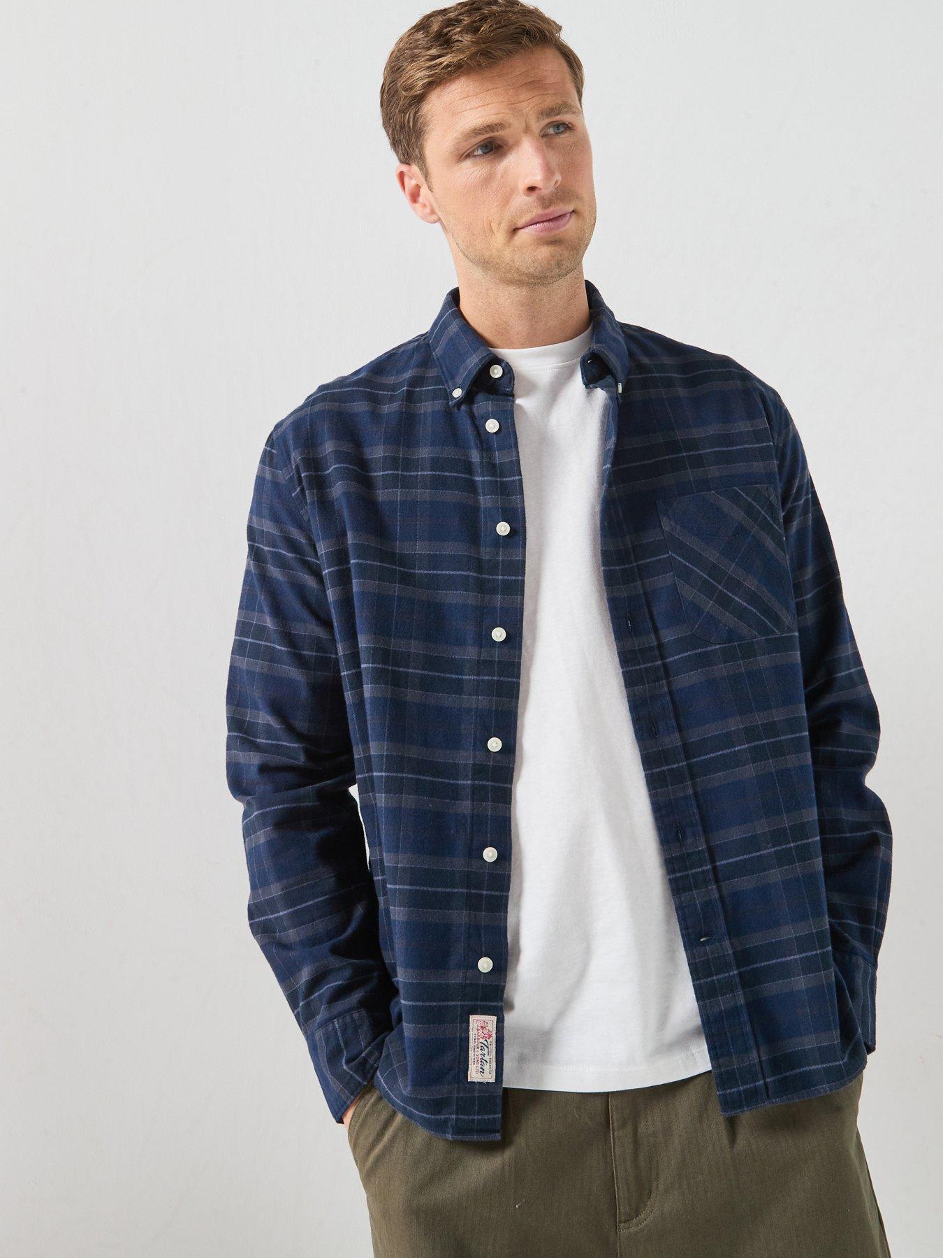 Image 1 of 6 of Barbour Mineral Tartan Regular Fit Shirt - Navy