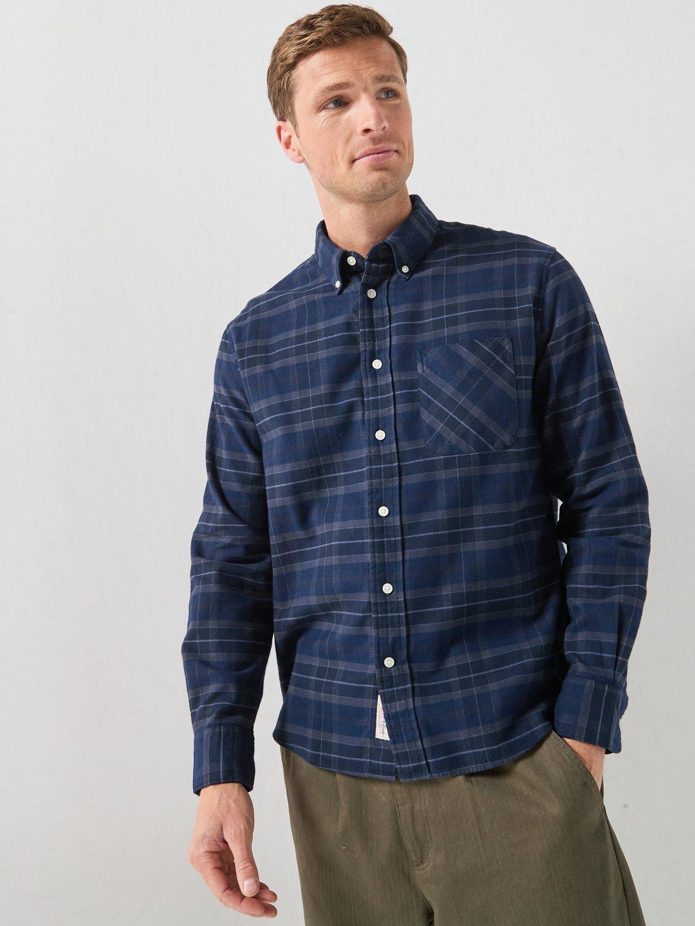 Image 5 of 6 of Barbour Mineral Tartan Regular Fit Shirt - Navy