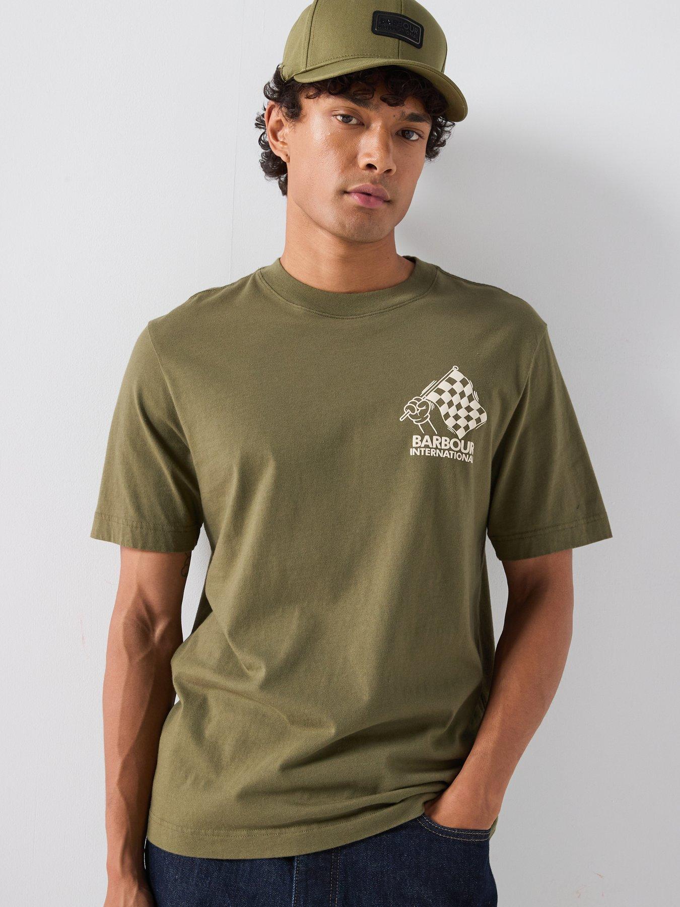 Image 2 of 6 of Barbour International International Herman Back Graphic Relaxed T-Shirt - Green