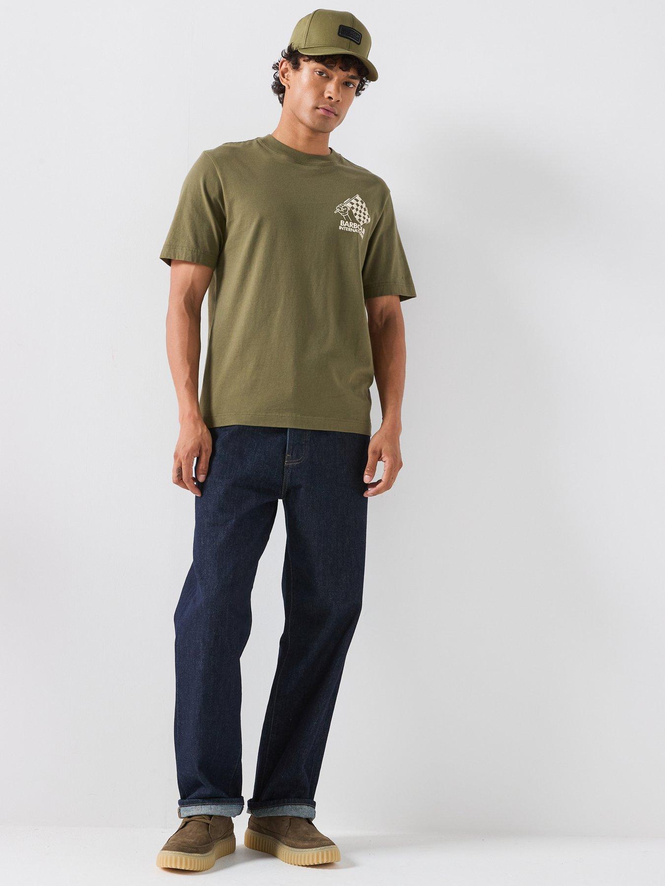 Image 3 of 6 of Barbour International International Herman Back Graphic Relaxed T-Shirt - Green