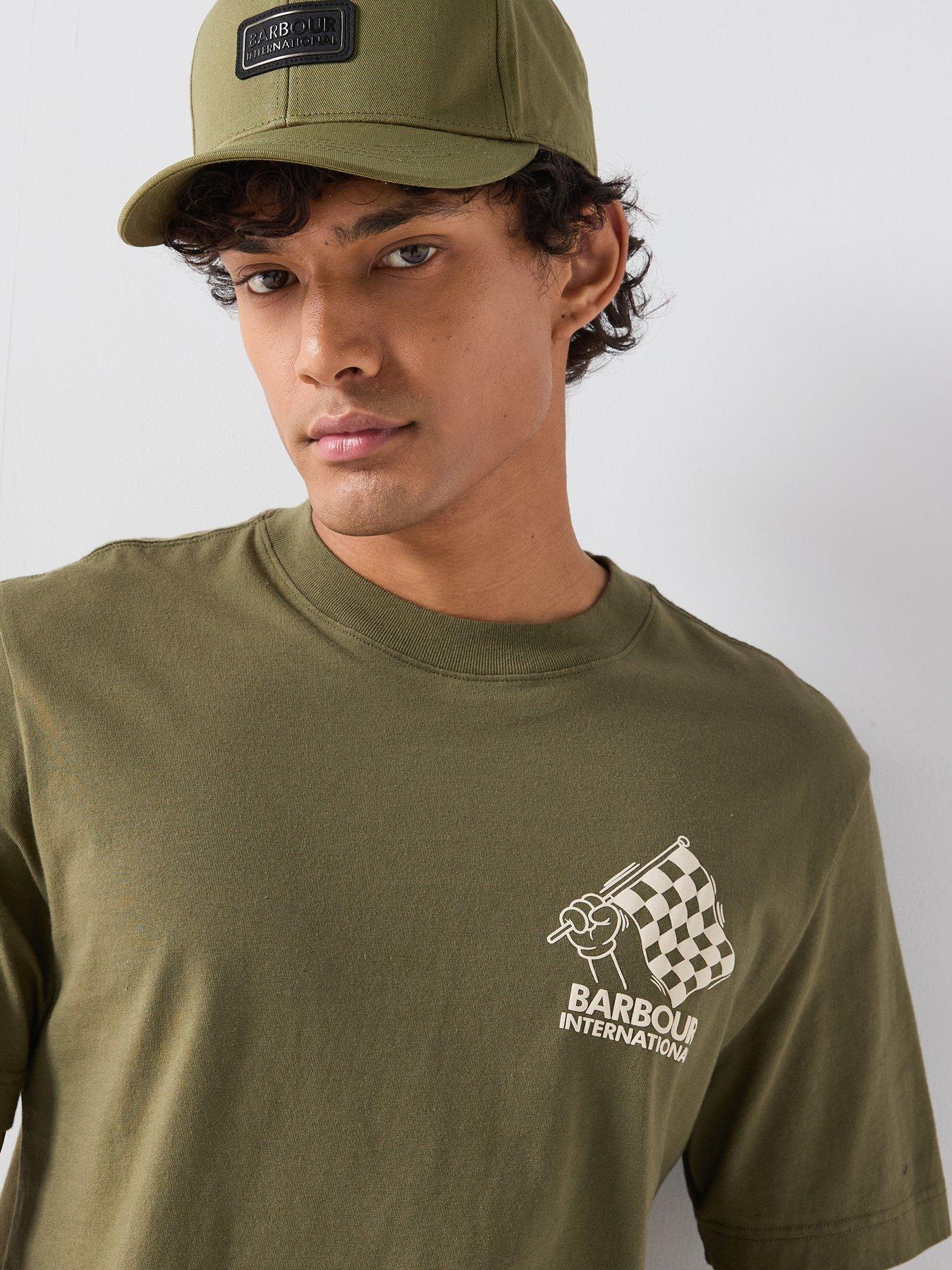 Image 4 of 6 of Barbour International International Herman Back Graphic Relaxed T-Shirt - Green