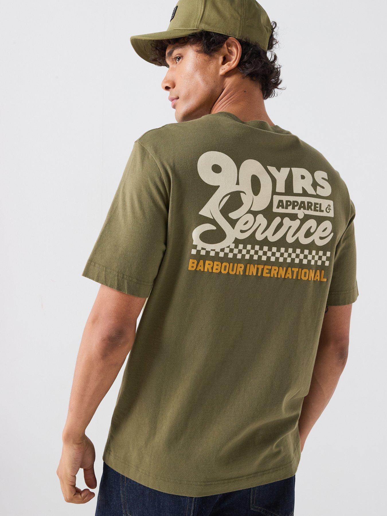 Image 5 of 6 of Barbour International International Herman Back Graphic Relaxed T-Shirt - Green