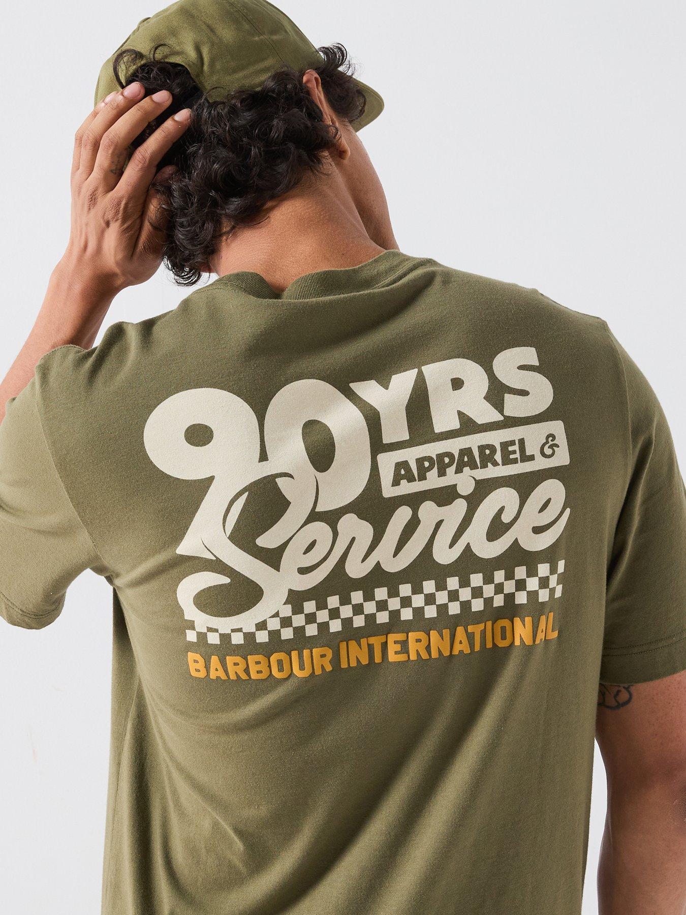 Image 6 of 6 of Barbour International International Herman Back Graphic Relaxed T-Shirt - Green