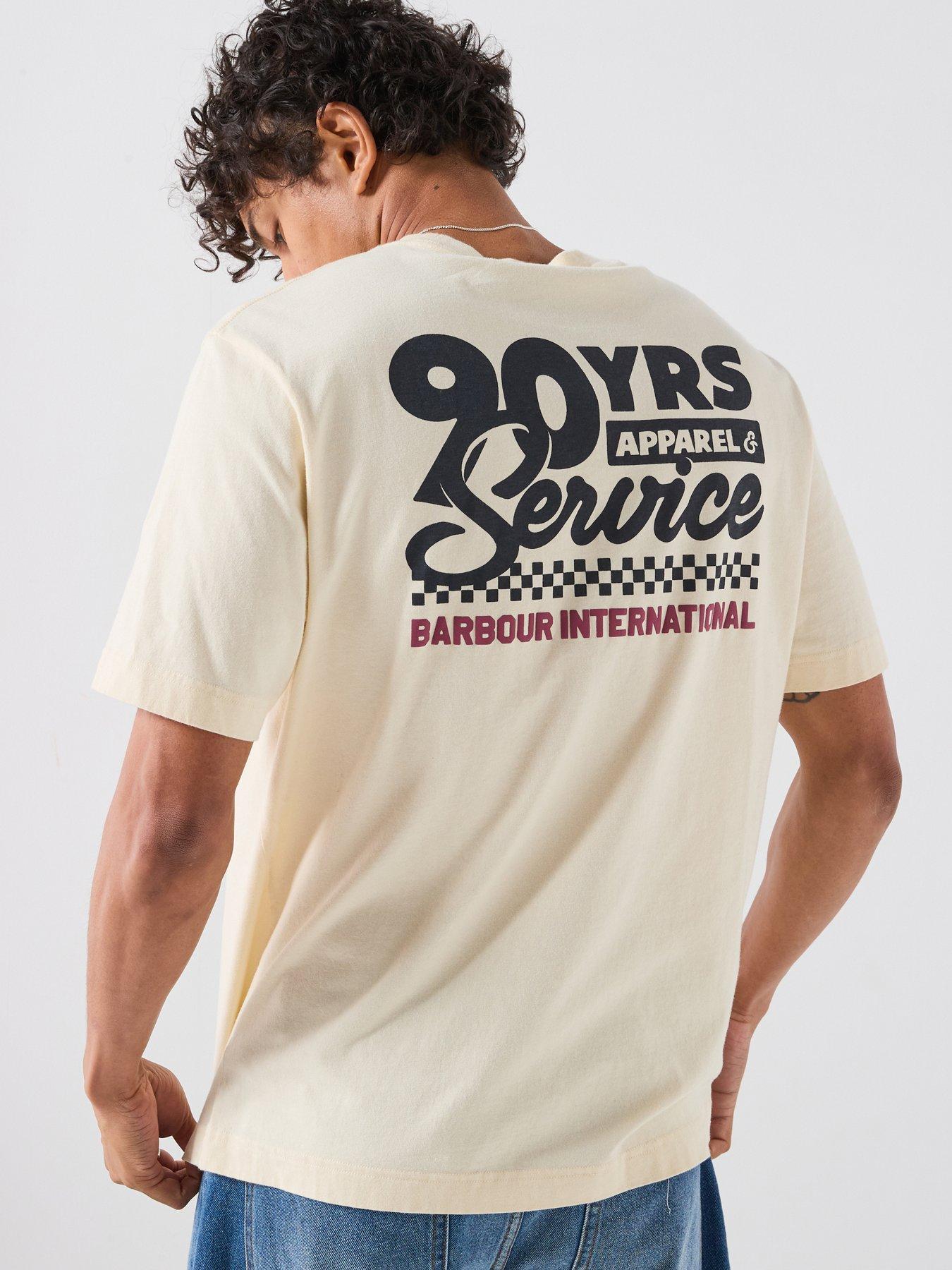 Barbour International International Herman Back Graphic Relaxed T-Shirt - Cream