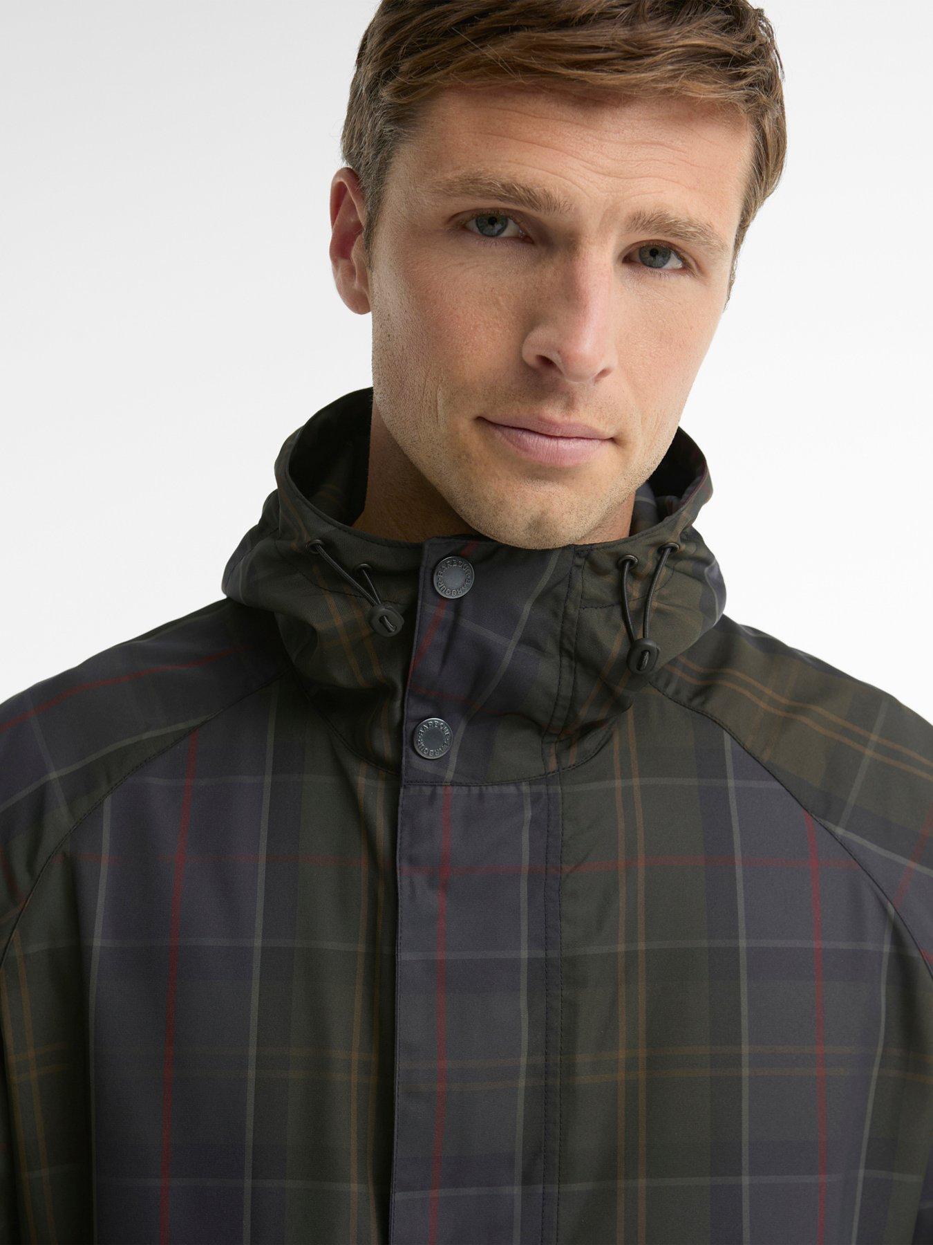 Image 4 of 5 of Barbour Shadow Tartan Showerproof Jacket - Navy