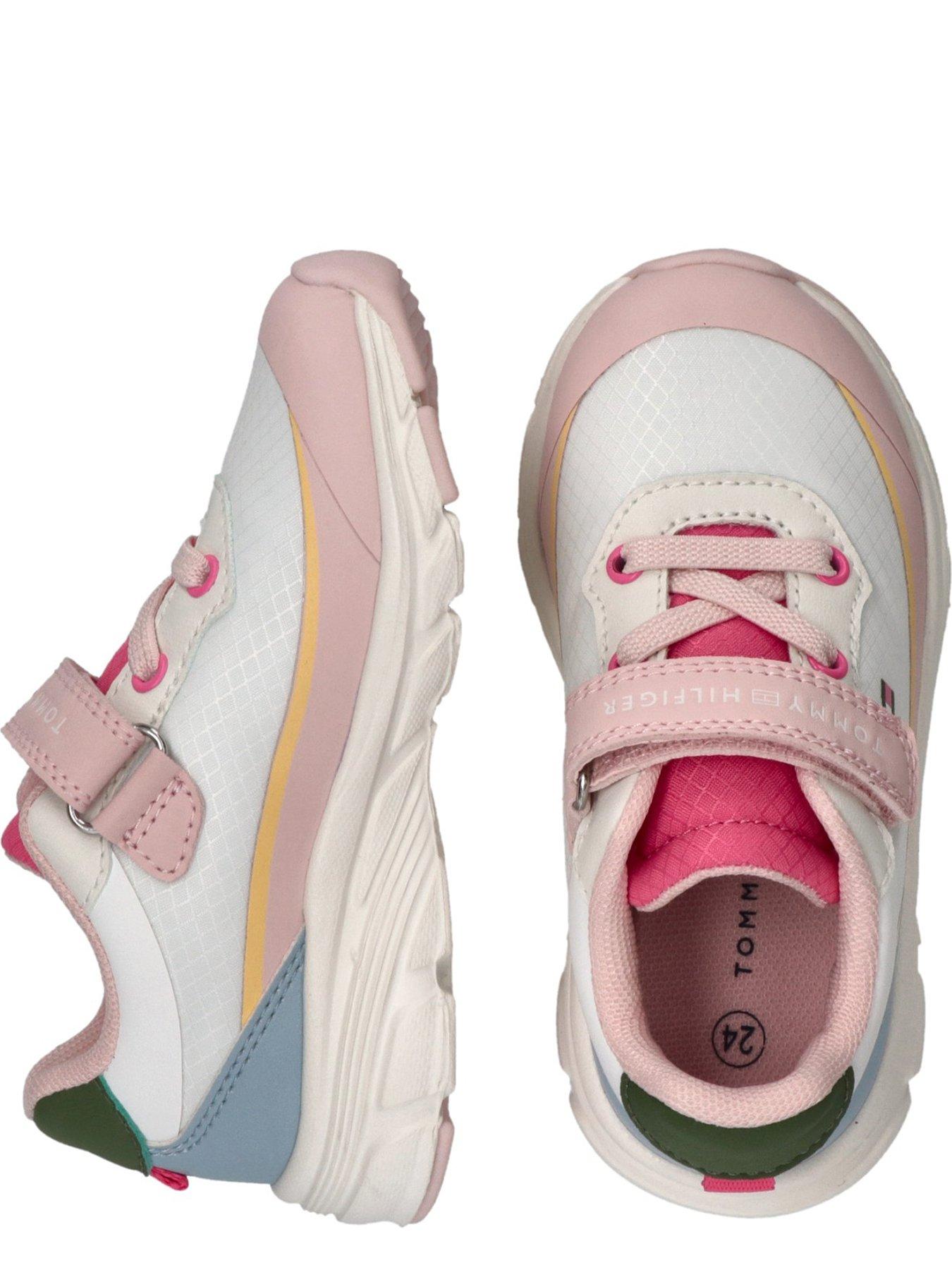 Image 5 of 5 of Tommy Hilfiger Girls' Low Cut Trainers with Lace Up Front and Hook and Loop Fastening - Multi