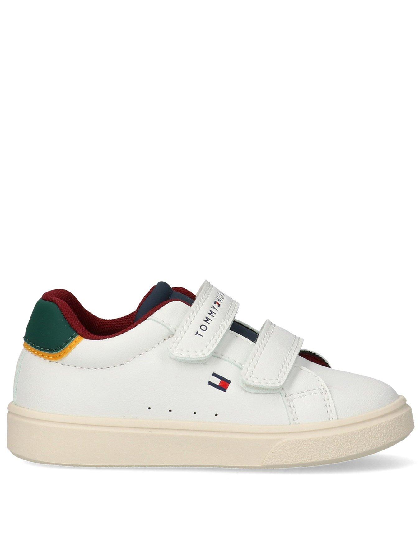 Tommy Hilfiger Boys Low Cut Velcro Sneaker - White/Multi