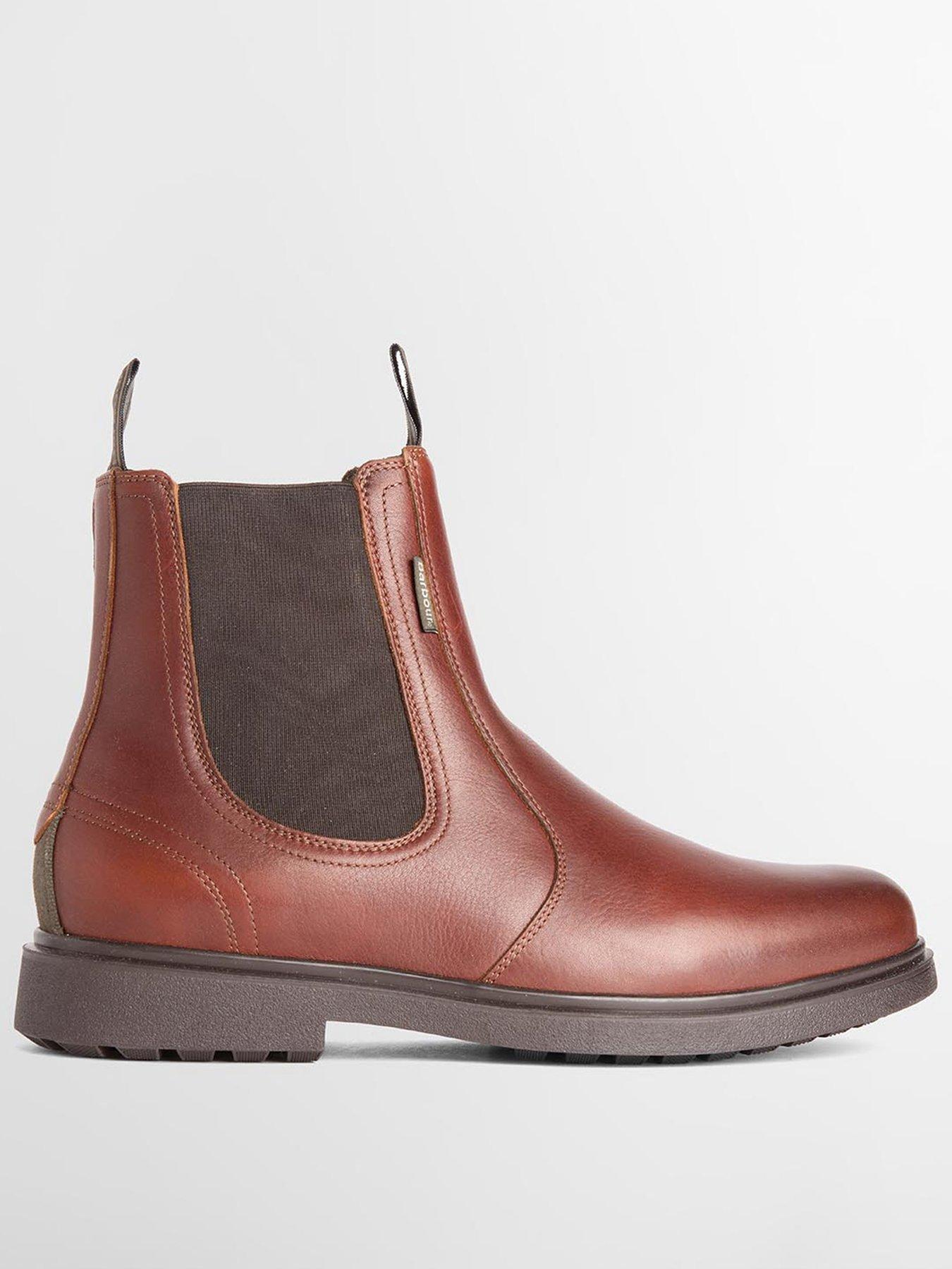 Barbour Men's Hale Waxed Leather Chelsea Boot - Brown