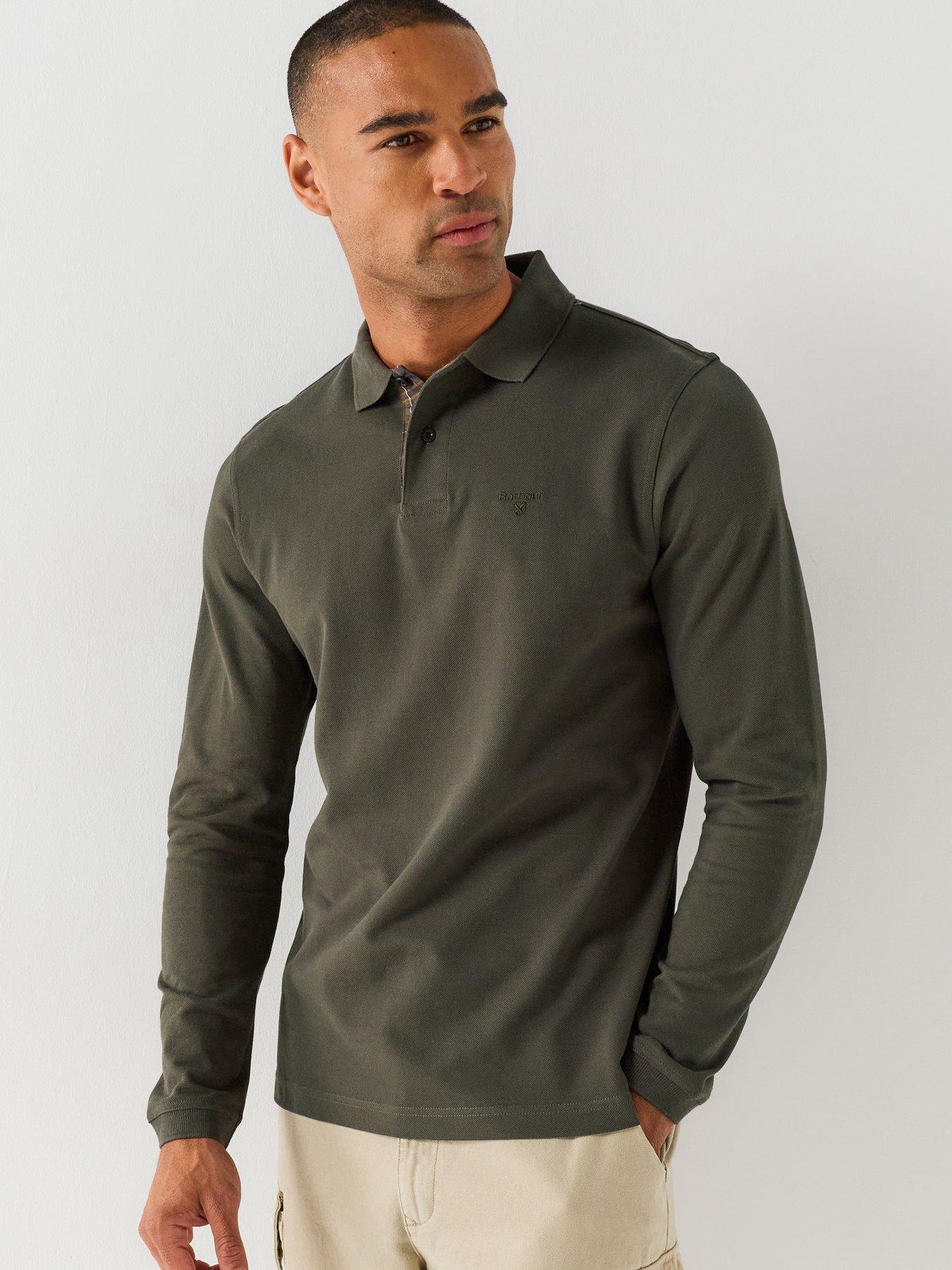 Barbour Essential Long Sleeve Sports Polo - Green