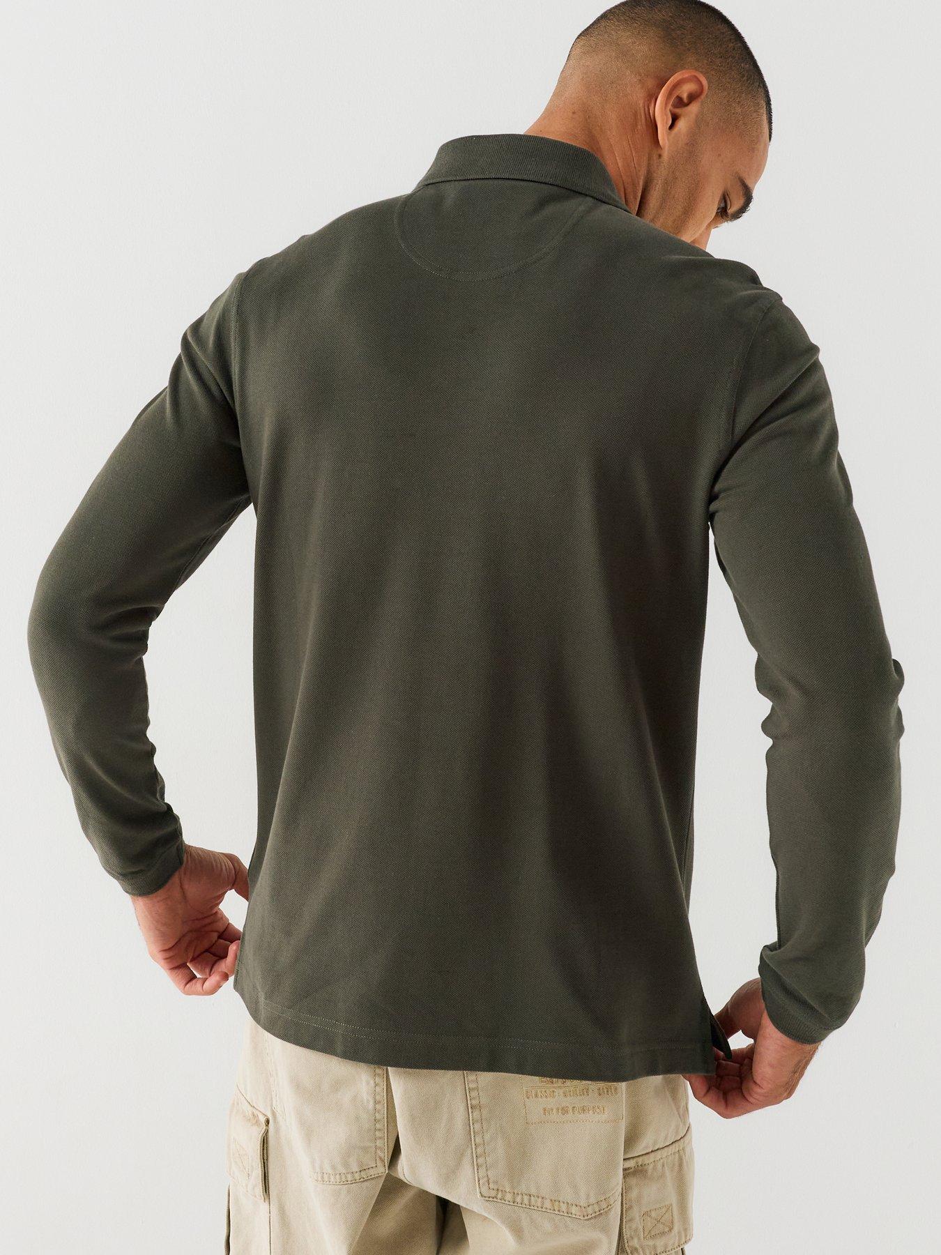 Image 2 of 4 of Barbour Essential Long Sleeve Sports Polo - Green