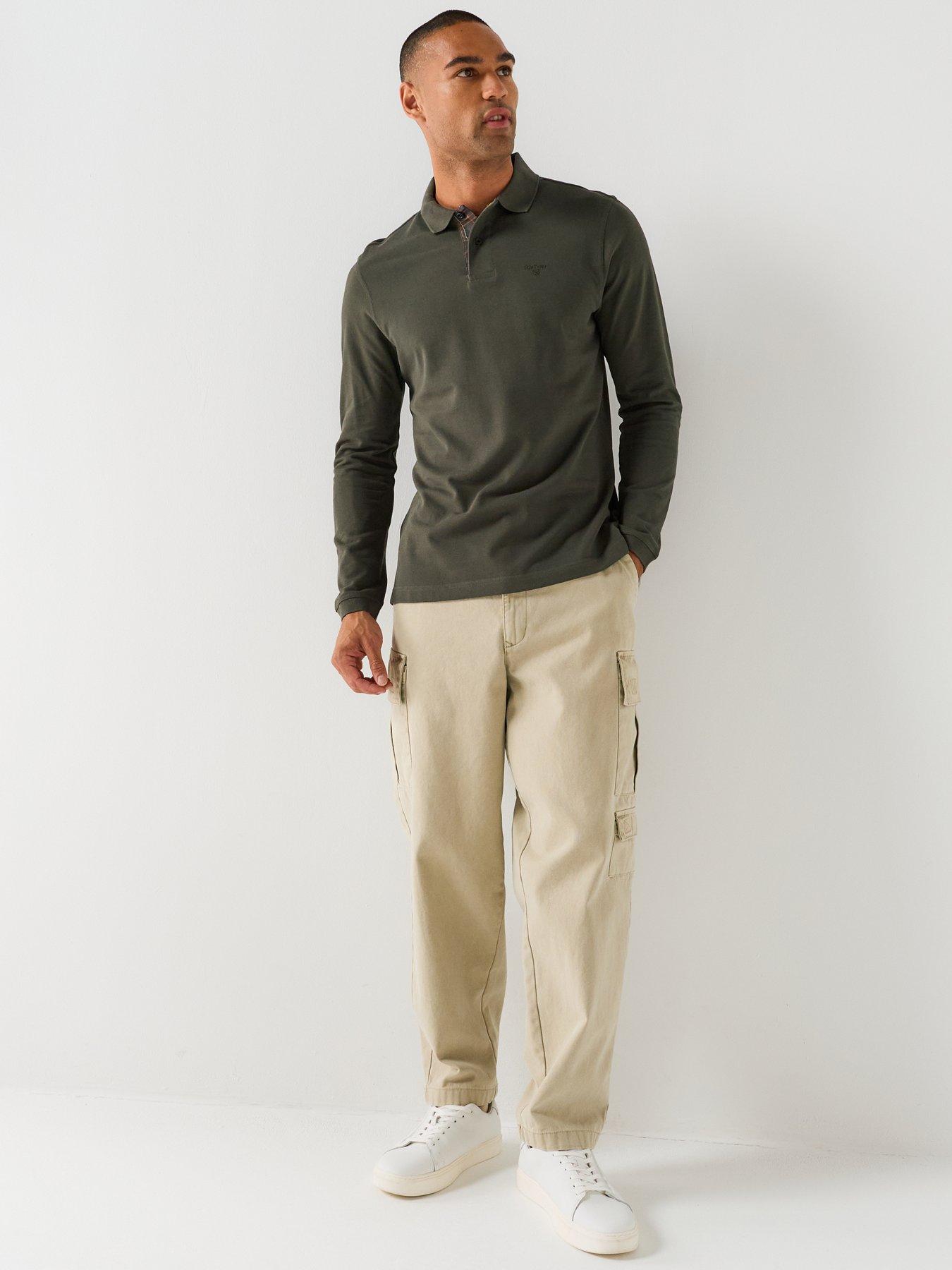 Image 3 of 4 of Barbour Essential Long Sleeve Sports Polo - Green