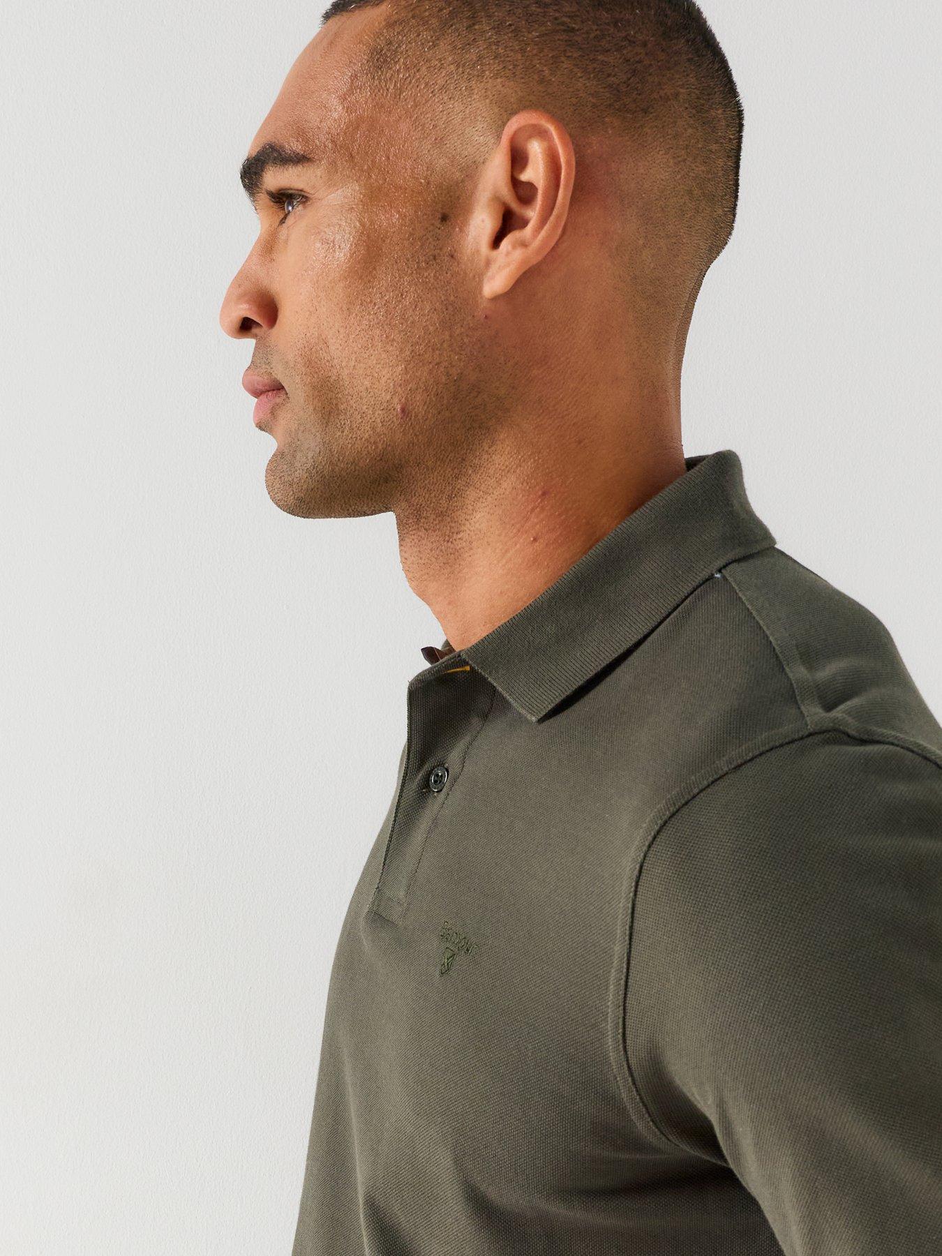 Image 4 of 4 of Barbour Essential Long Sleeve Sports Polo - Green