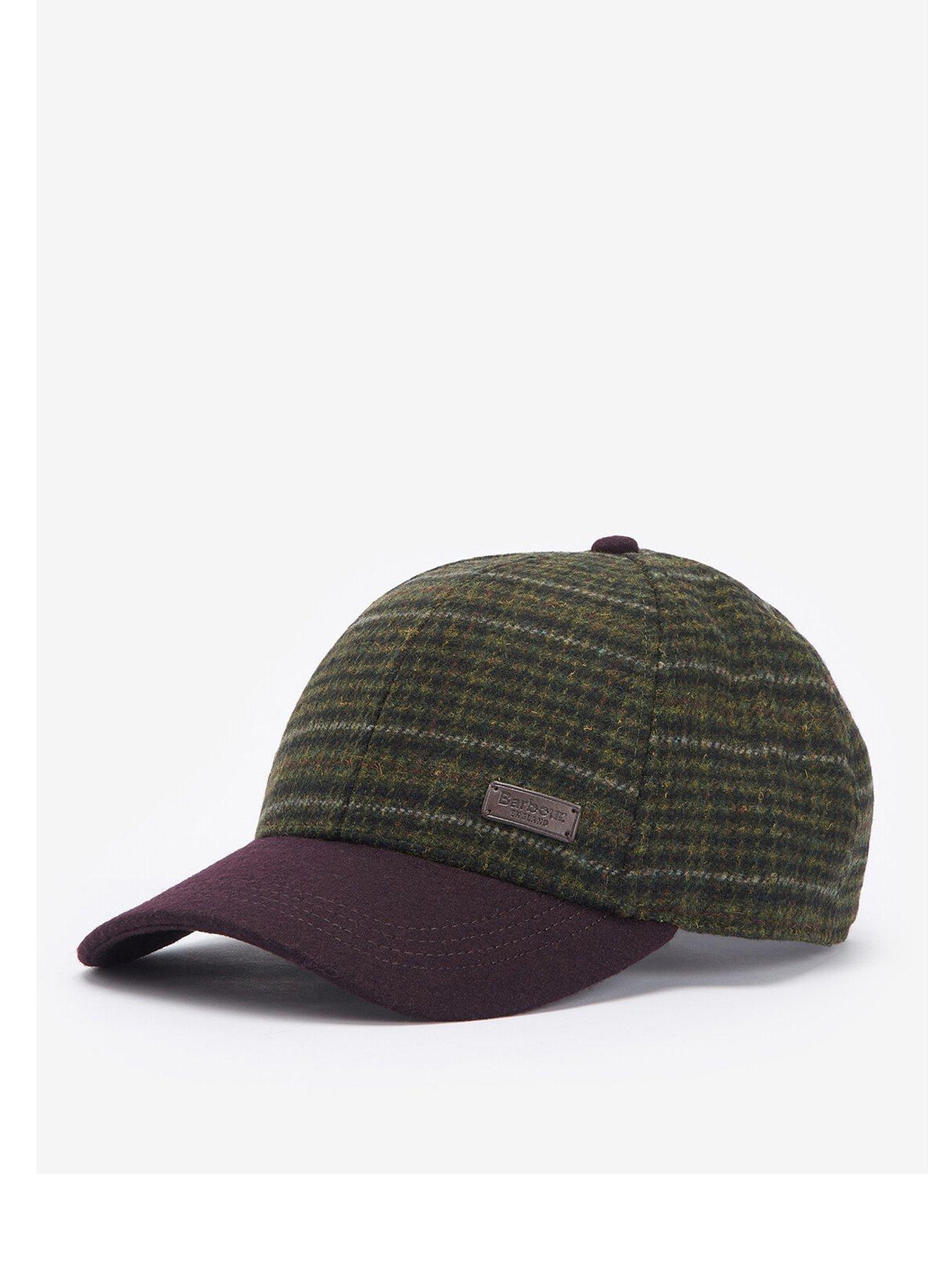 Barbour Men's Clyde Tweed Sports Cap - Brown/Olive-Plaid