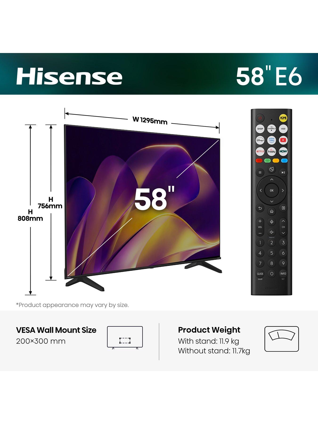 Image 2 of 7 of Hisense 58" E6 4k UHD Smart TV 58E6STUK