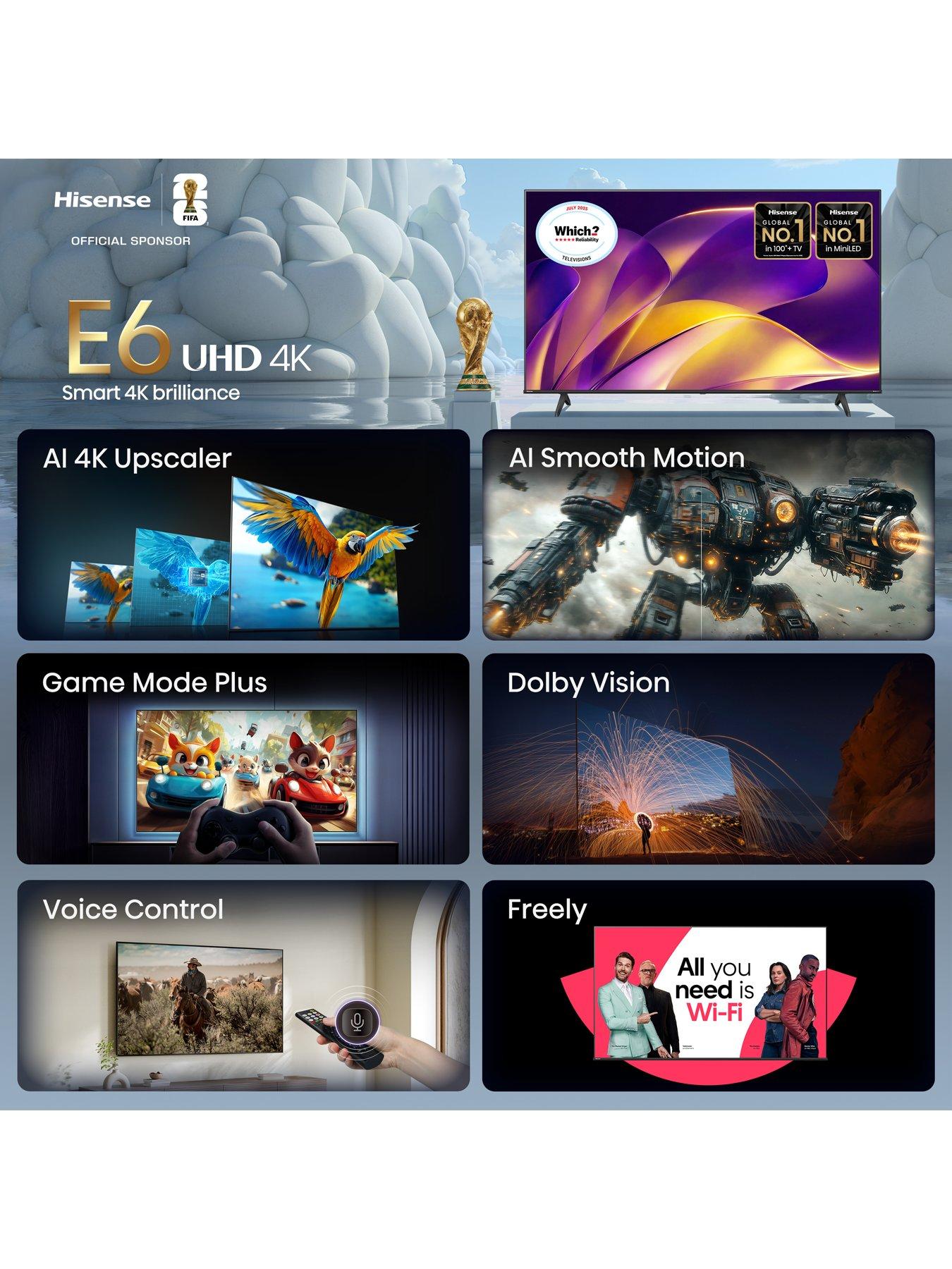 Image 3 of 7 of Hisense 58" E6 4k UHD Smart TV 58E6STUK