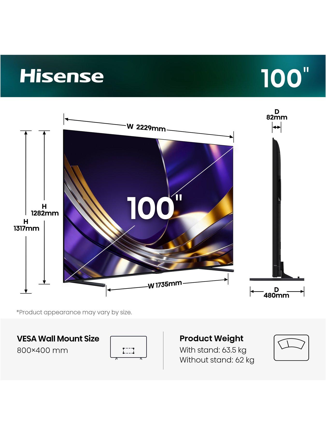 Image 2 of 7 of Hisense Hisense 100" U7 Pro Mini LED Smart TV 100U7STUK