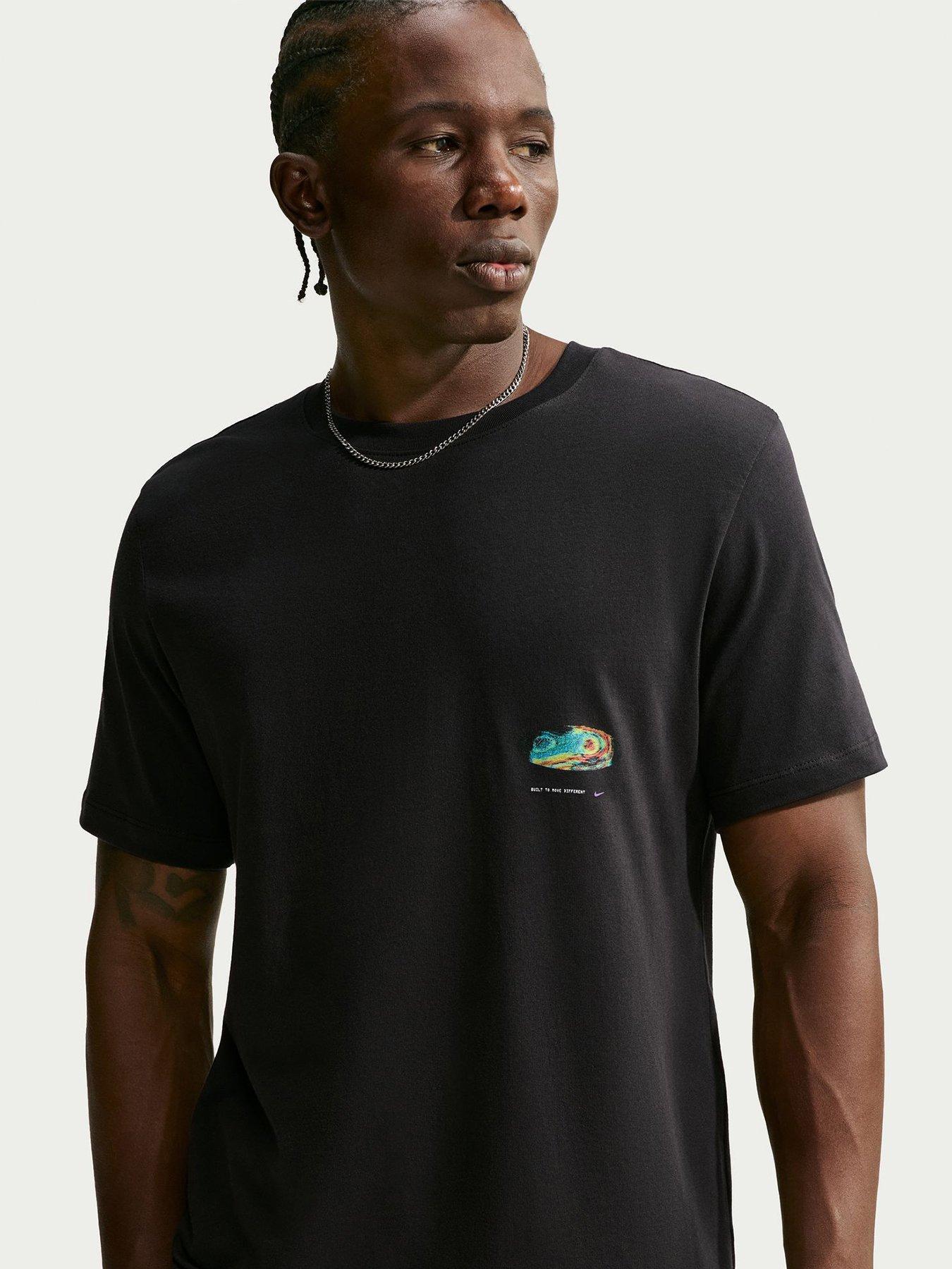 Nike Nike Mens Original Content Globe Back Graphic T-shirt - Black