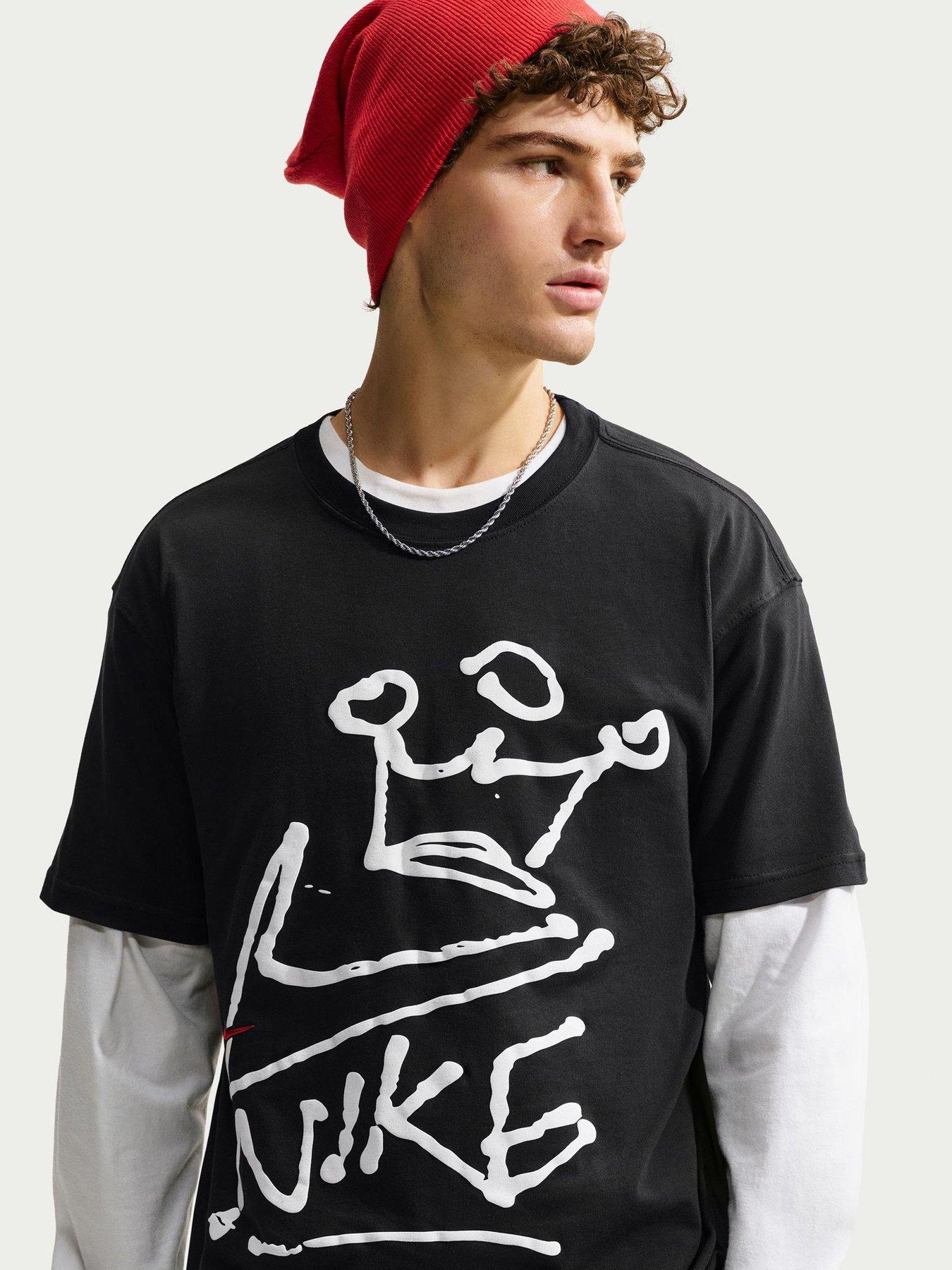 Nike Nike Mens Hbr Crown Graphic Loose Fit T-shirt - Black