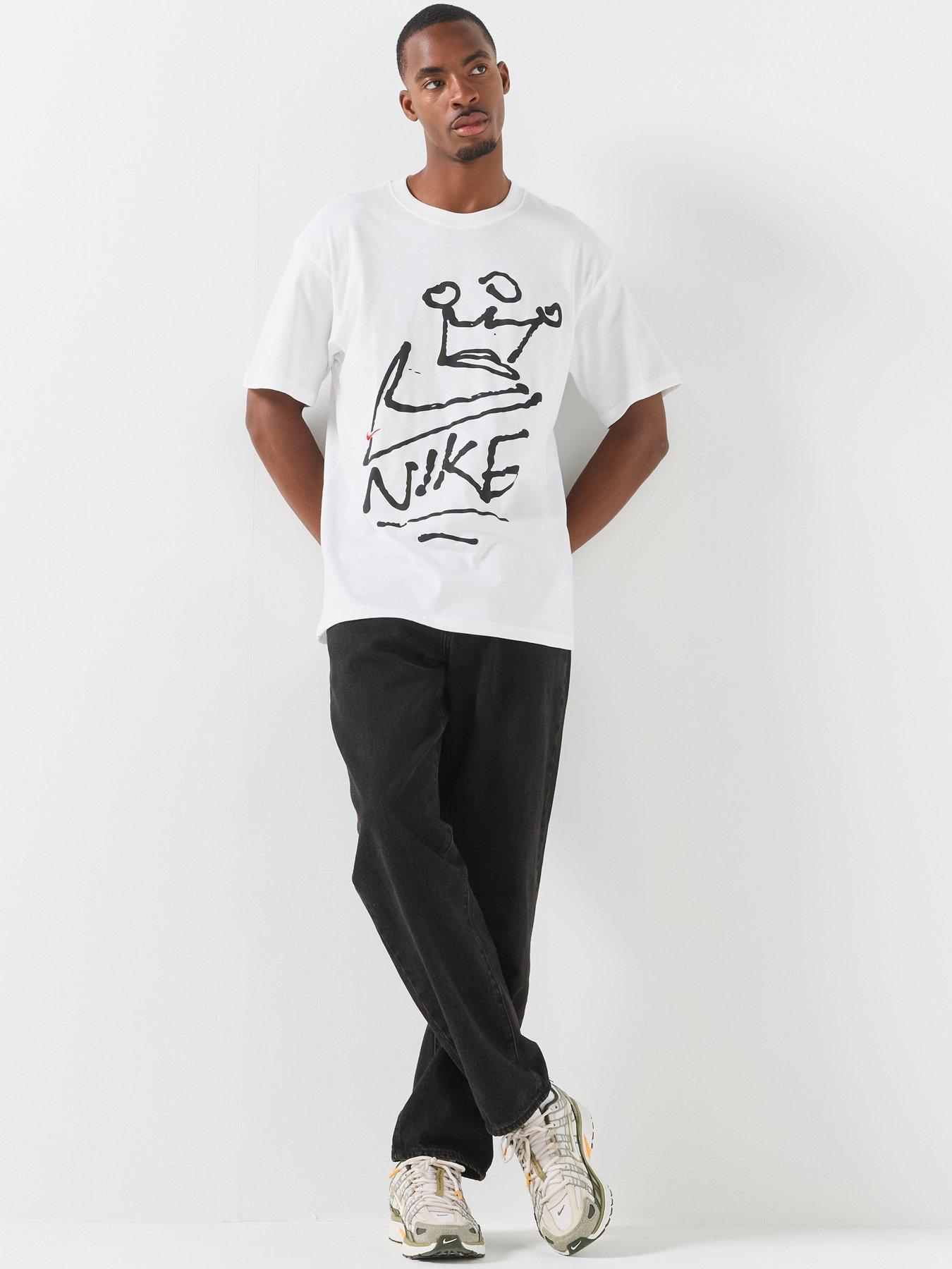 Image 3 of 6 of Nike Mens Loose Fit Graphic T-Shirt - White