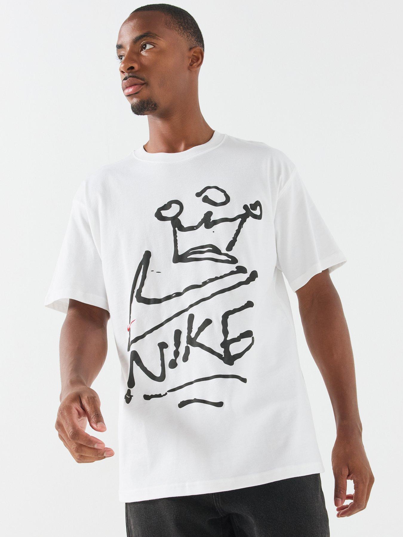 Image 6 of 6 of Nike Mens Loose Fit Graphic T-Shirt - White