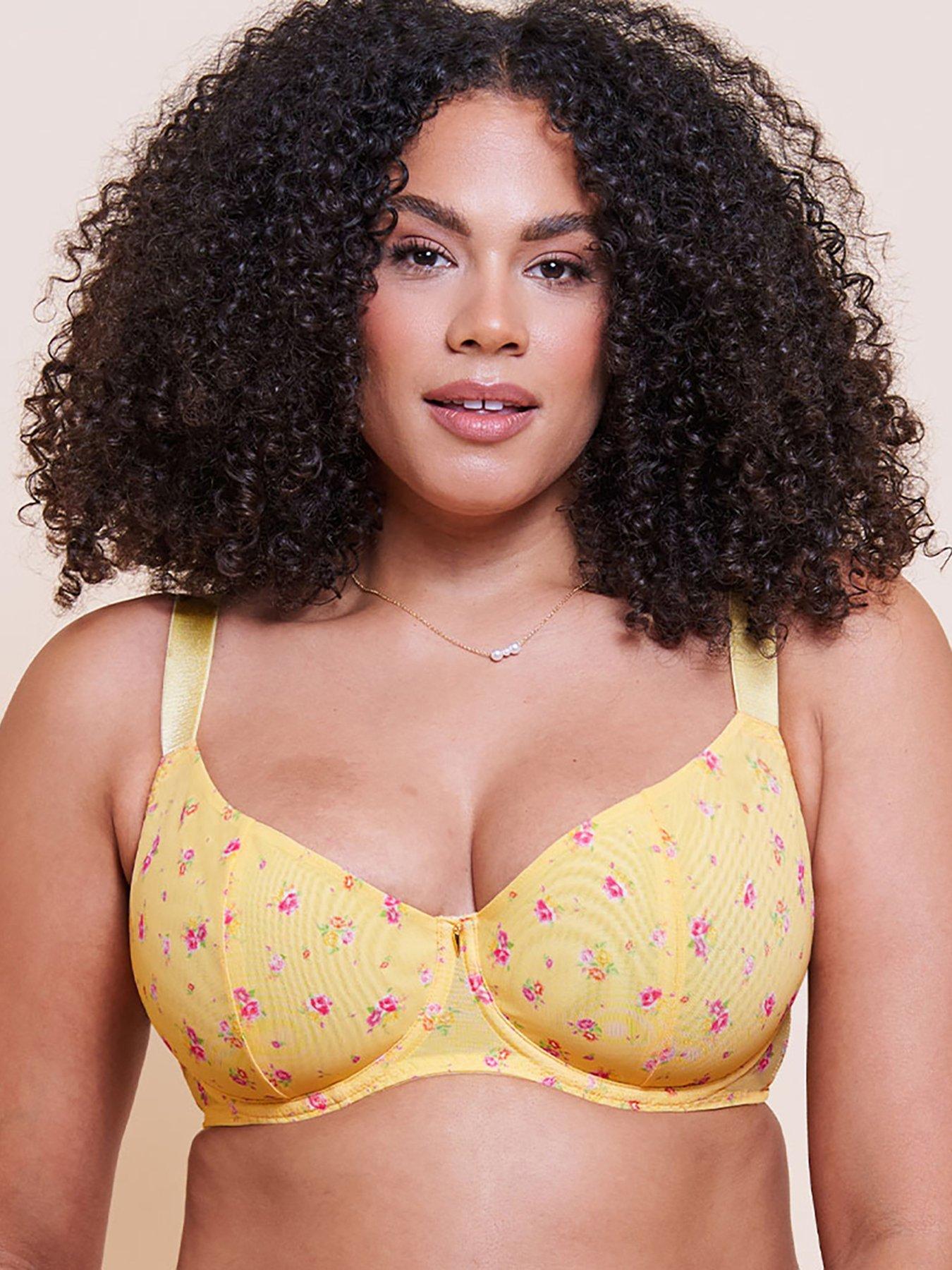 Curvy Kate Curvy Kate Cool Cat Scooped Multiway Balcony Bra - Yellow Floral