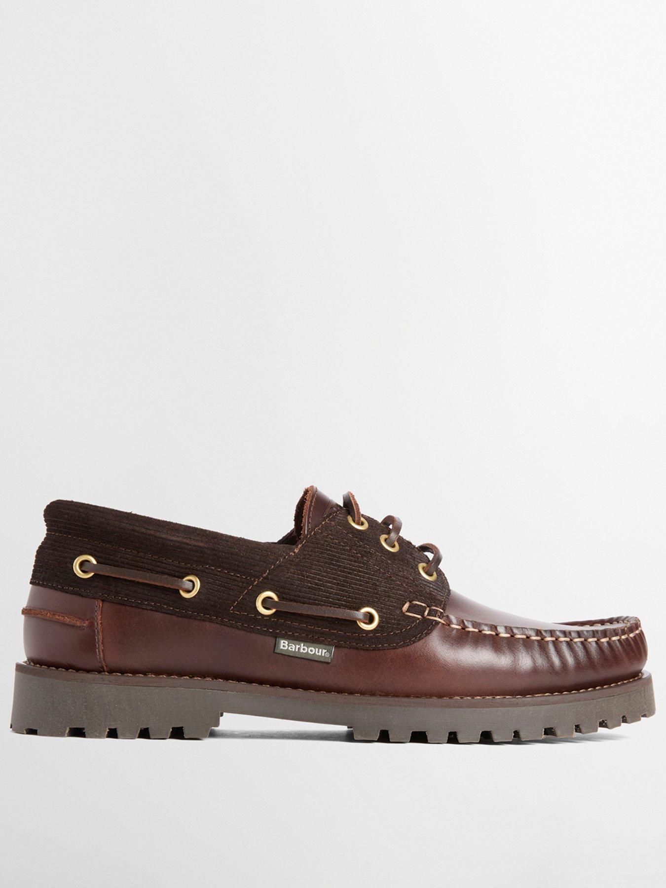 Image 1 of 5 of Barbour Deck Leather Boat Shoe - Brown
