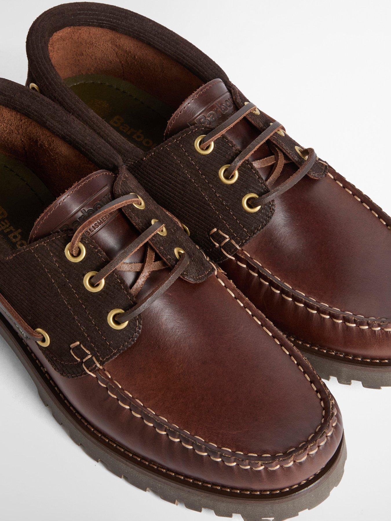 Image 5 of 5 of Barbour Deck Leather Boat Shoe - Brown