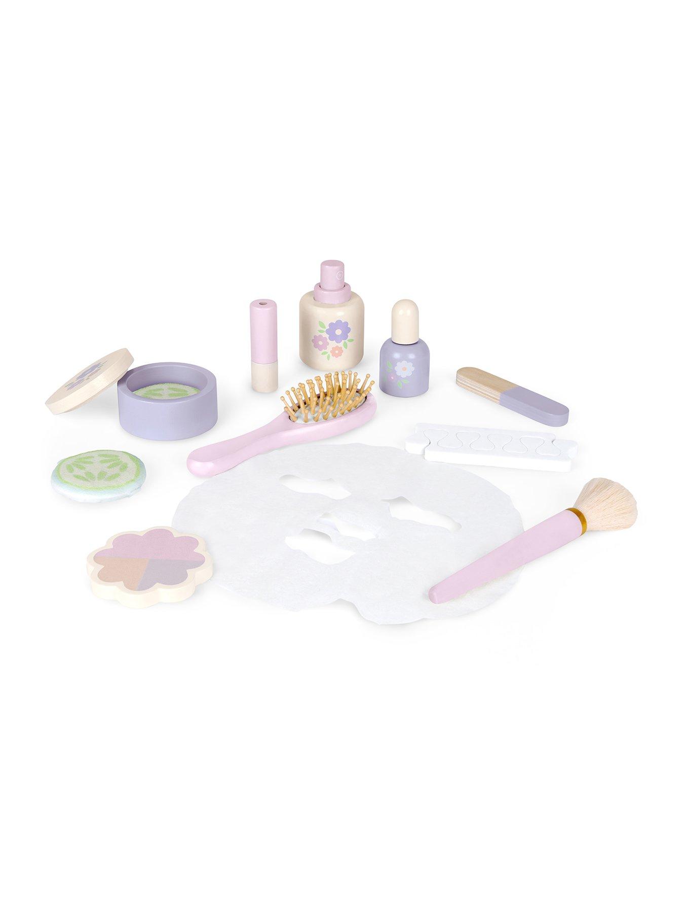 Image 2 of 5 of Acorn Kids' Wooden Beauty Vanity Table and Stool Playset - White/Pink