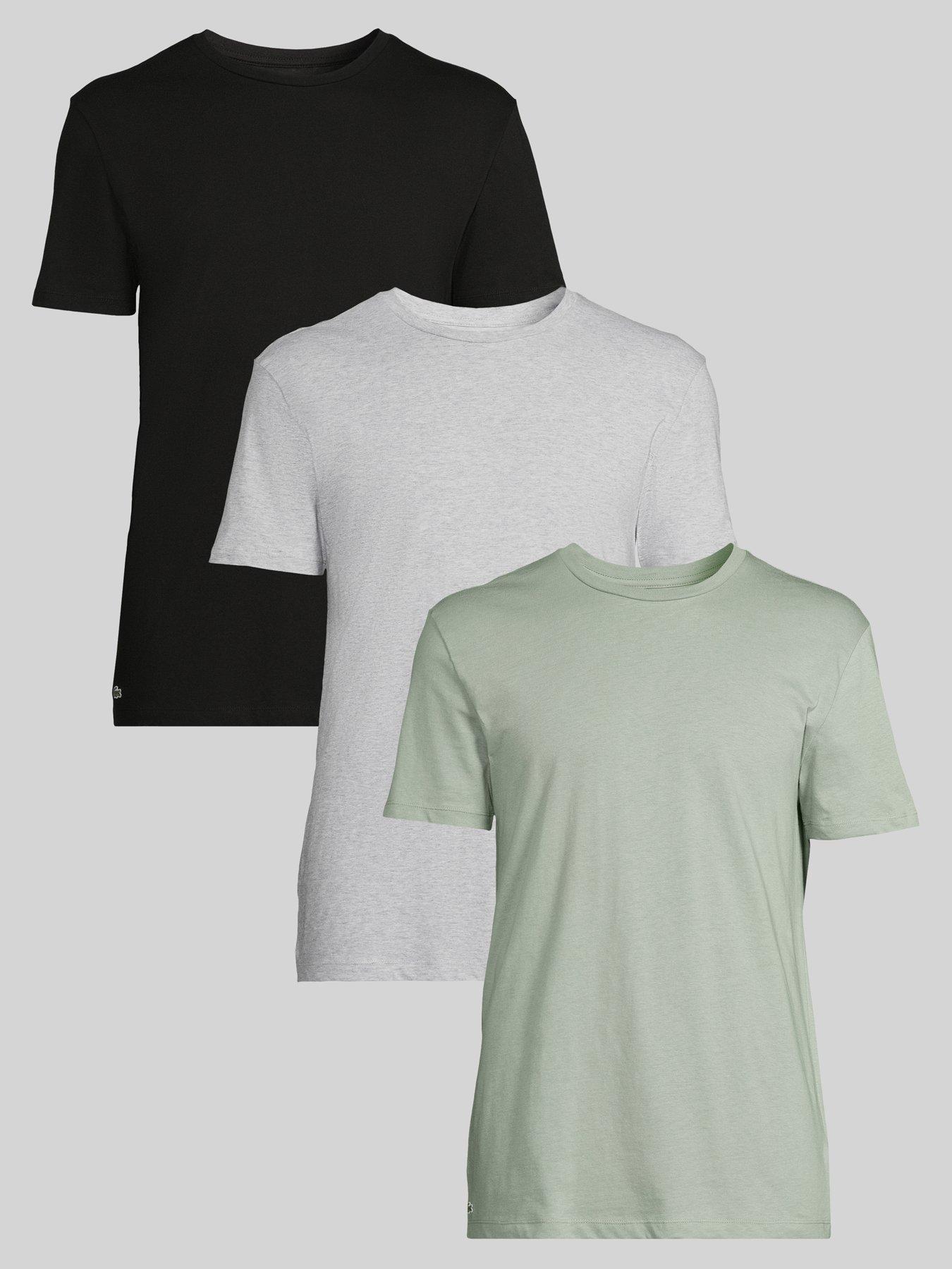 Image 1 of 5 of Lacoste 3 Pack Slim Fit Cotton T-Shirt - Multi