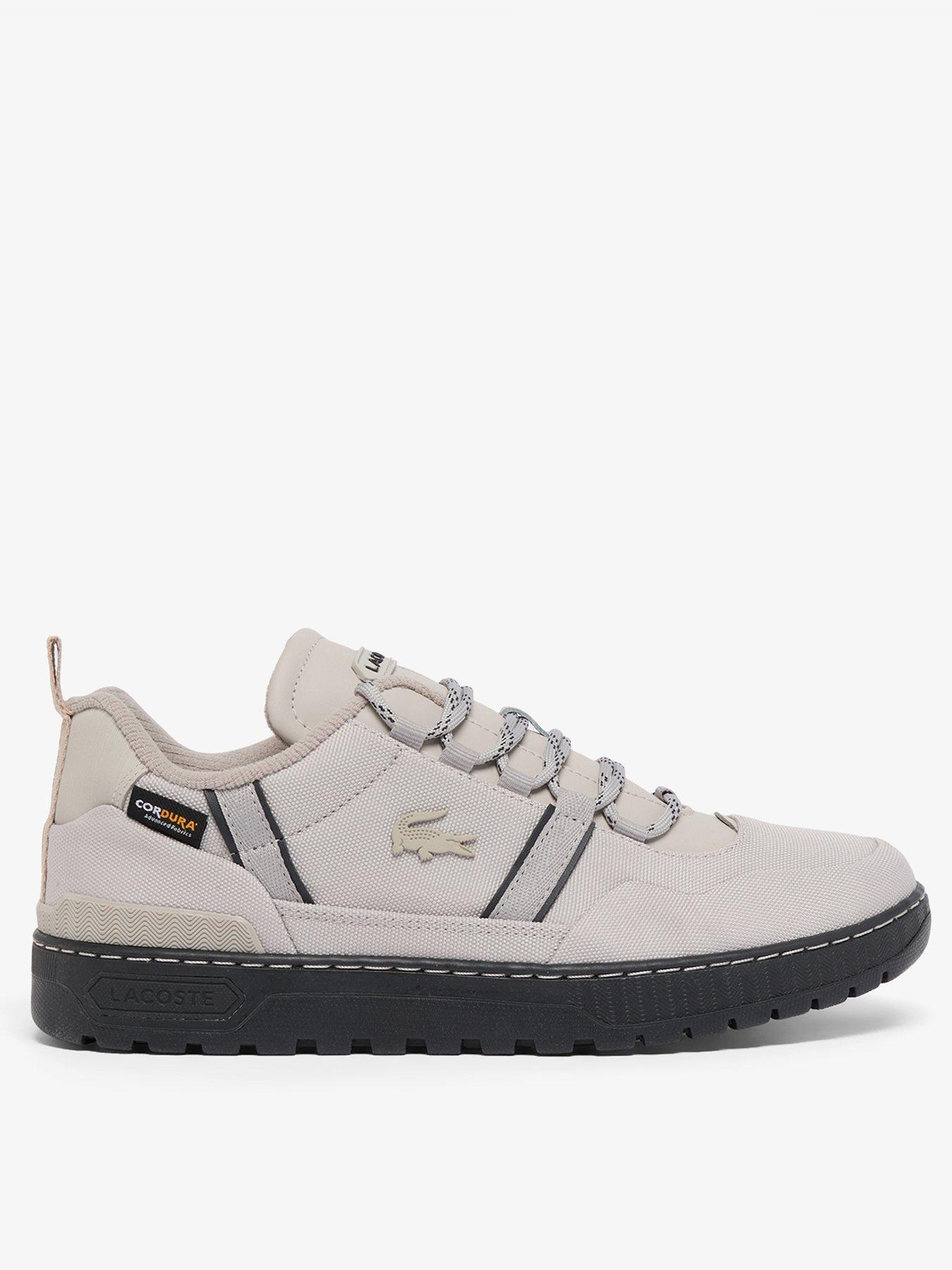 Image 1 of 6 of Lacoste Mens Cordura Chunky Tread Lace-Up Trainers - Grey