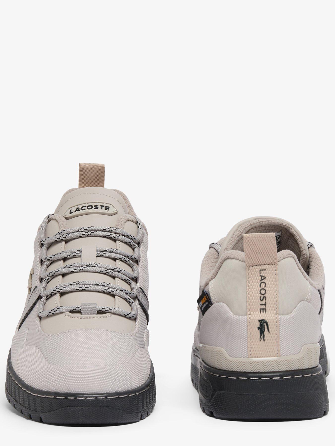 Image 4 of 6 of Lacoste Mens Cordura Chunky Tread Lace-Up Trainers - Grey