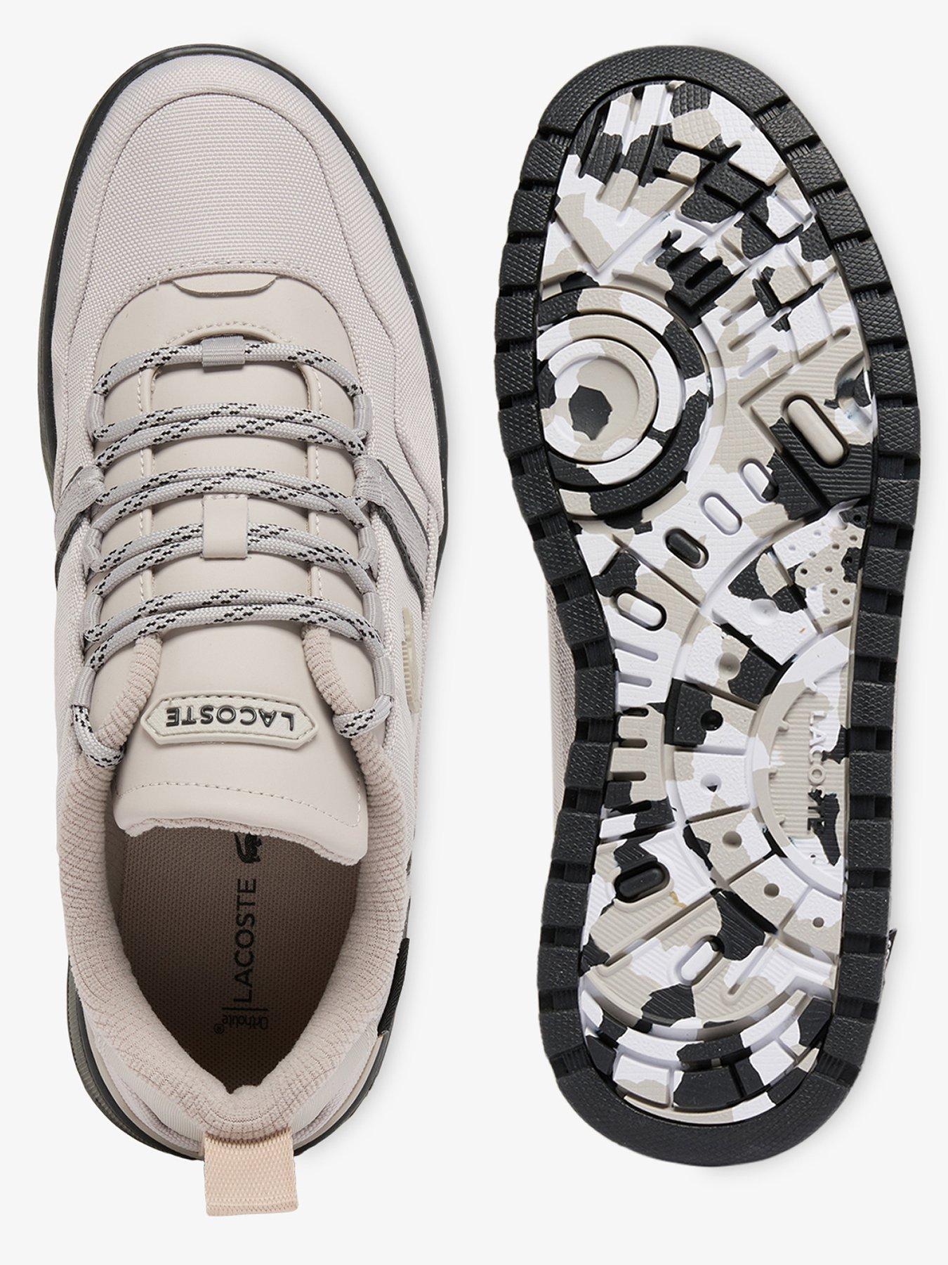 Image 5 of 6 of Lacoste Mens Cordura Chunky Tread Lace-Up Trainers - Grey