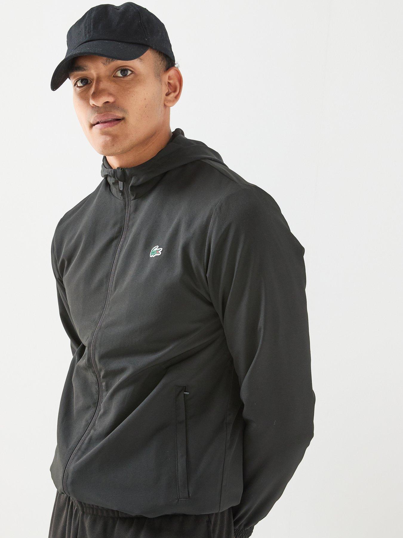 Image 1 of 6 of Lacoste Regular Fit Water-Repellent Sport Jacket &nbsp;- Black
