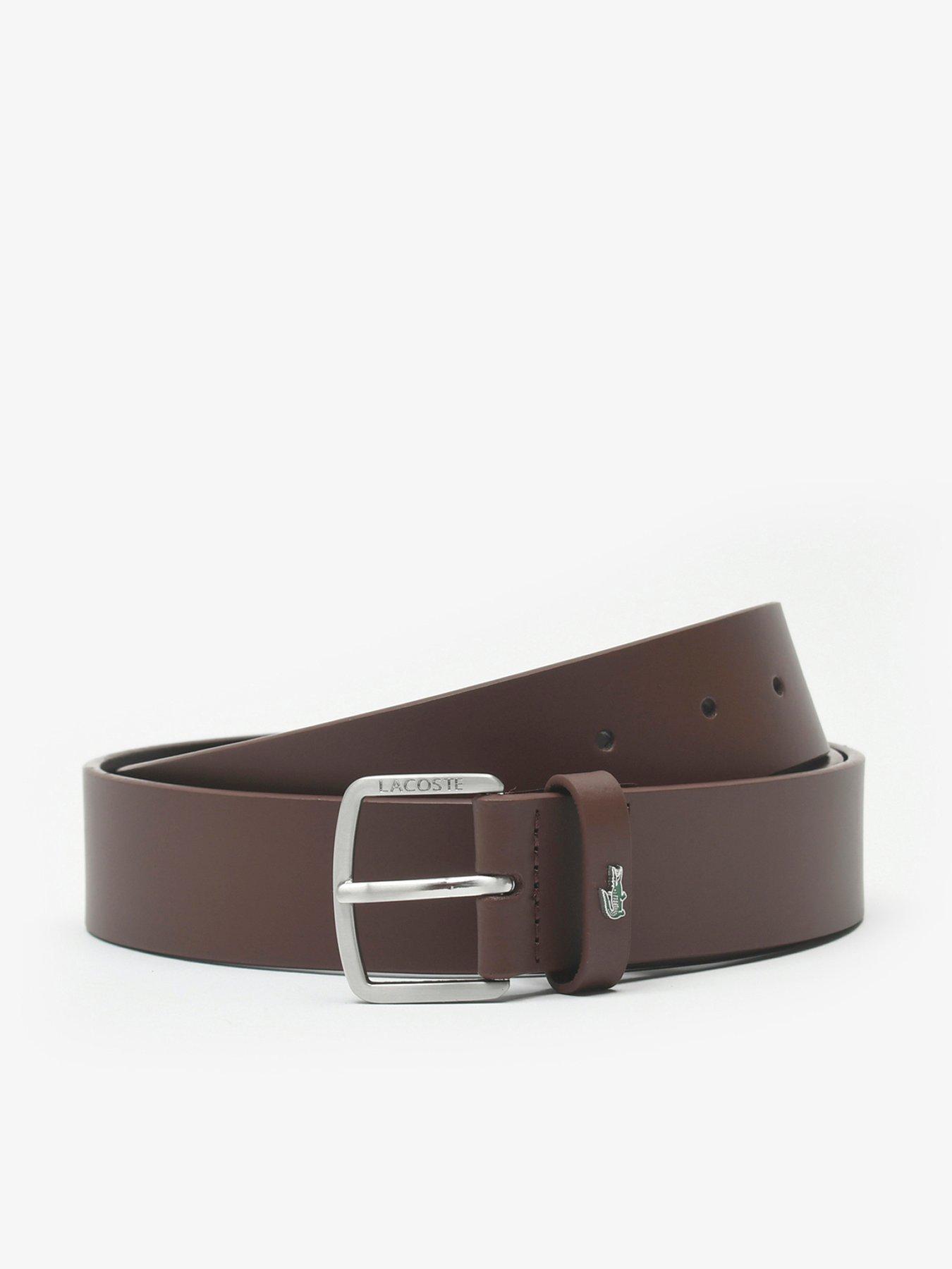 Image 1 of 3 of Lacoste Leather Belt - Brown
